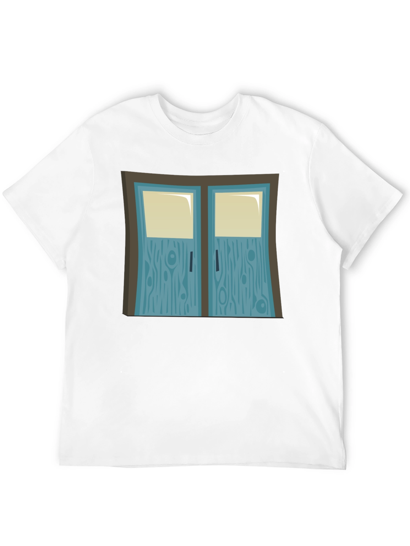Cartoon Double Door Graphic Tee