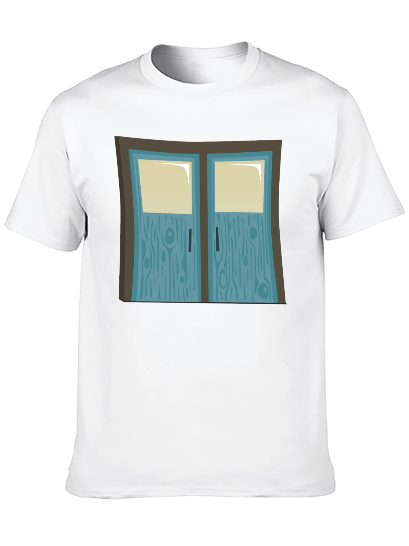 Cartoon Double Door Graphic Tee