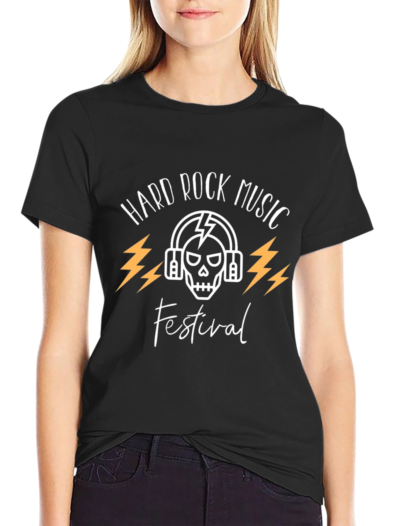 Hard Rock Music Festival Black Graphic T-Shirt