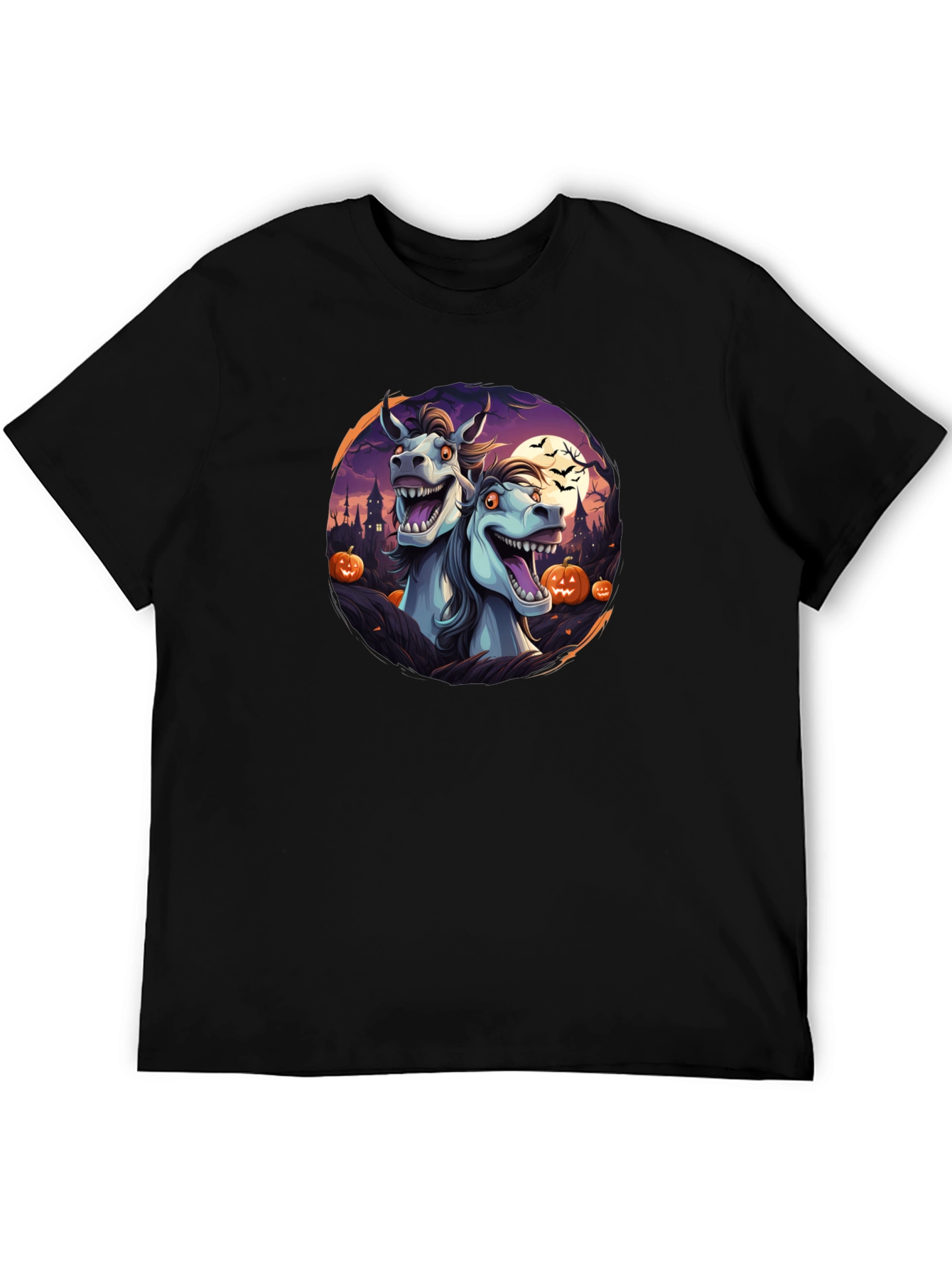 Halloween Horses Black T-Shirt