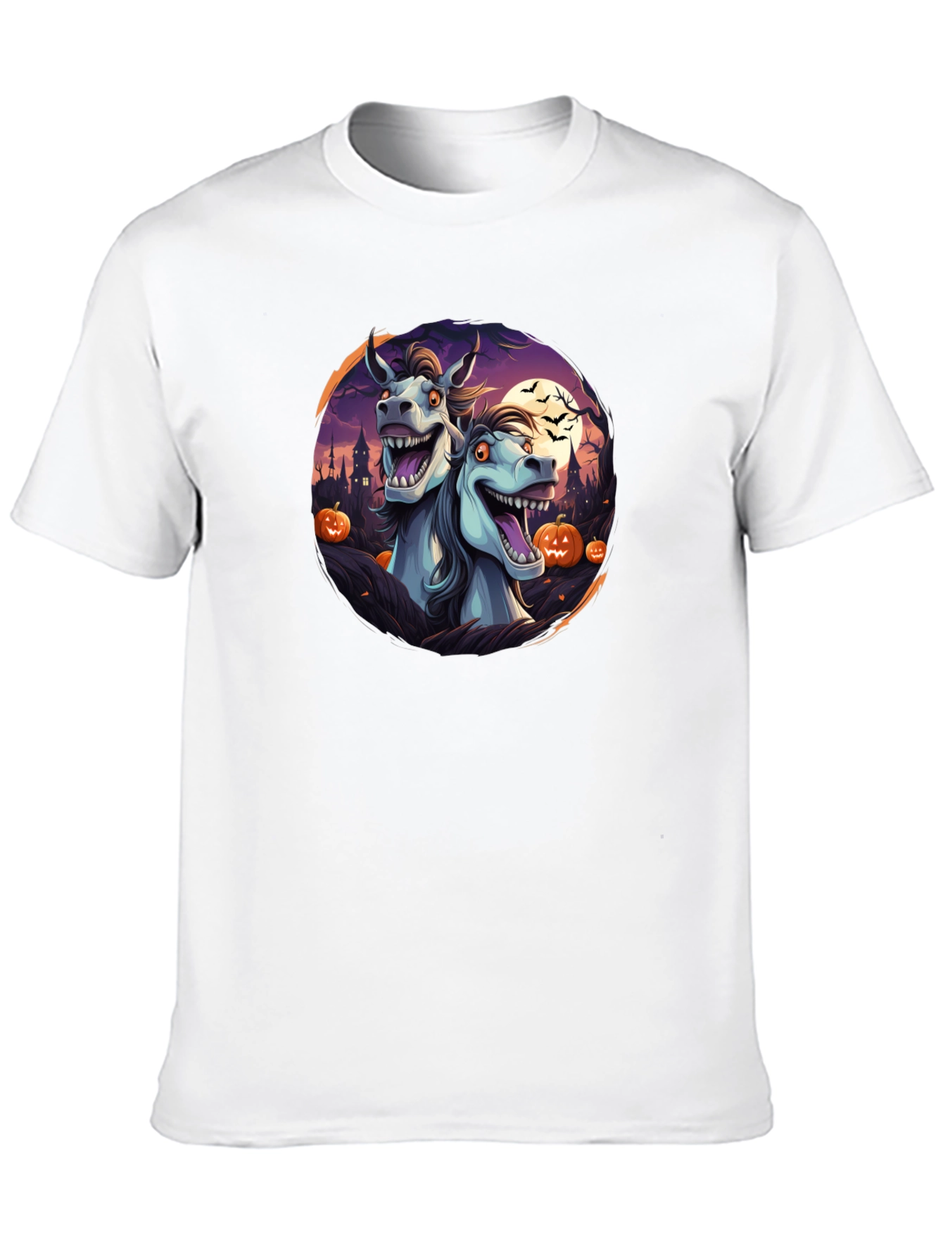 Halloween Horses Black T-Shirt