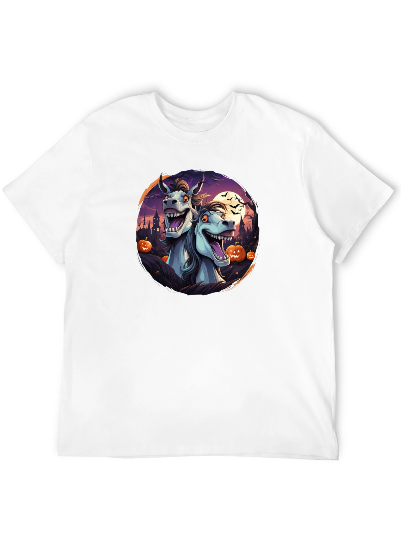 Halloween Horses Black T-Shirt