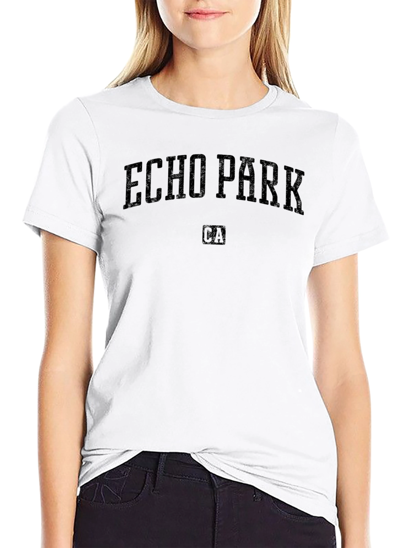 Echo Park CA Black Graphic T-Shirt