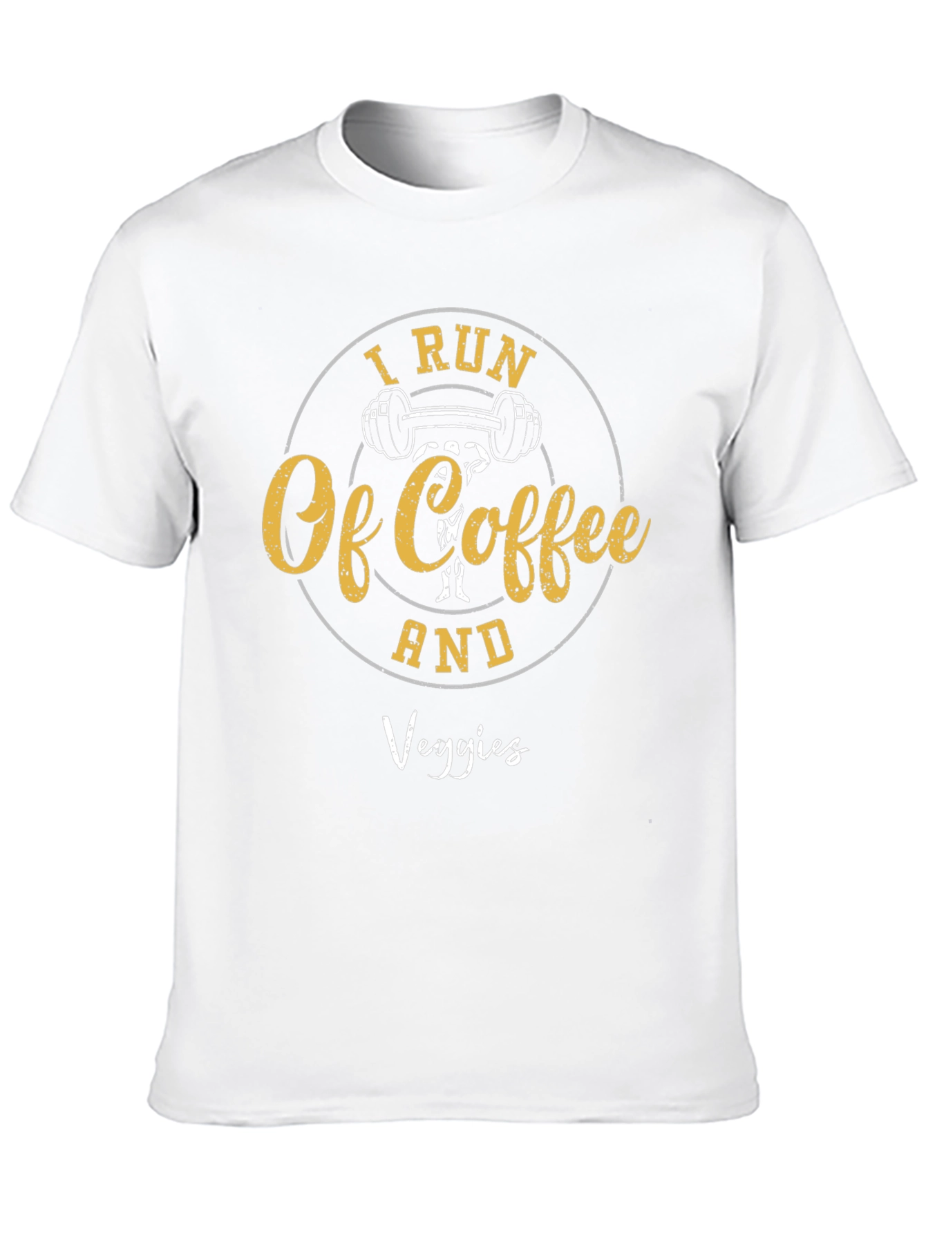 I Run of Coffee and Veggies Graphic Tee