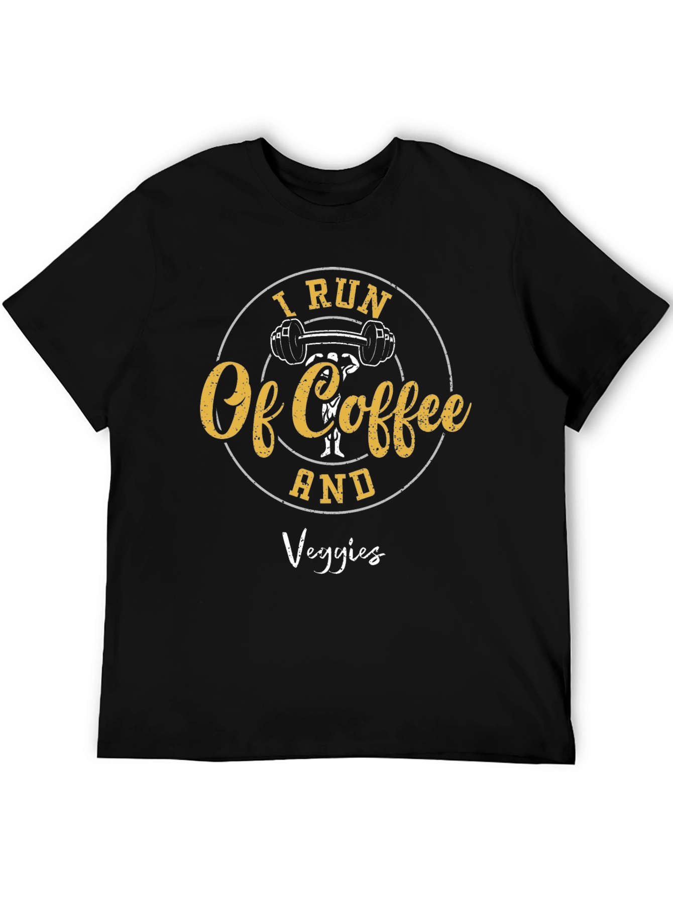 I Run of Coffee and Veggies Graphic Tee