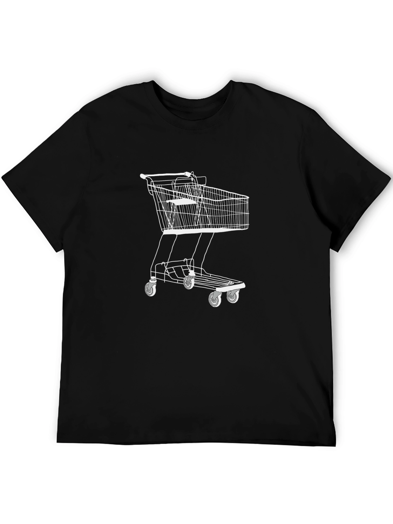 Shopping Cart Graphic Tee - Black
