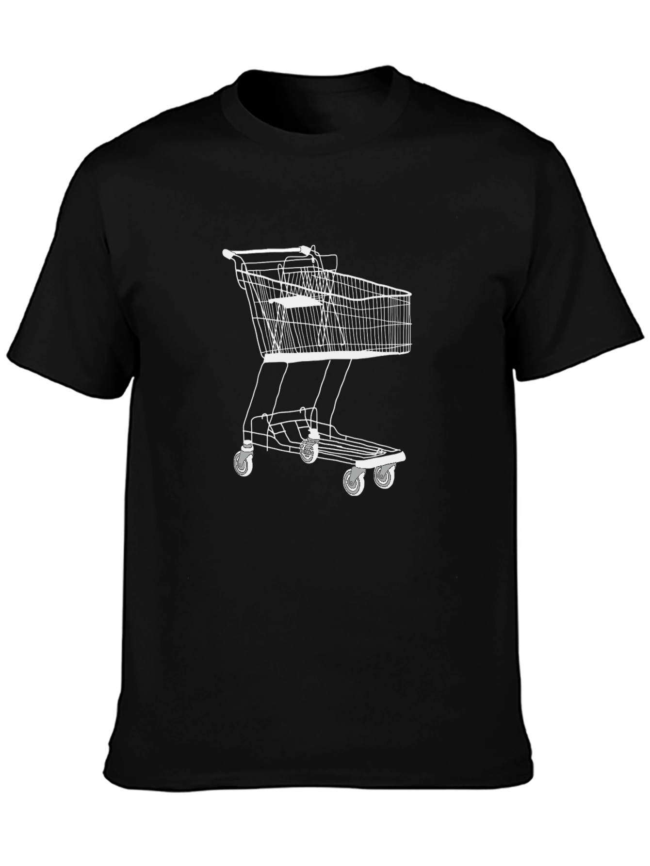 Shopping Cart Graphic Tee - Black
