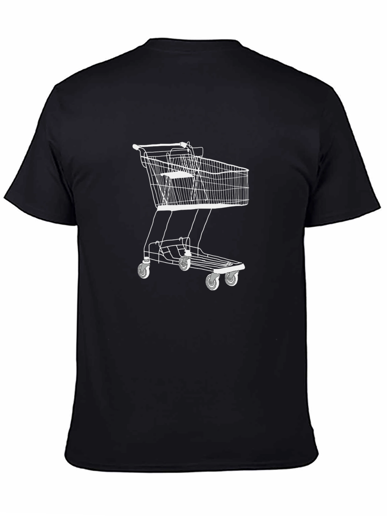 Shopping Cart Graphic Tee - Black