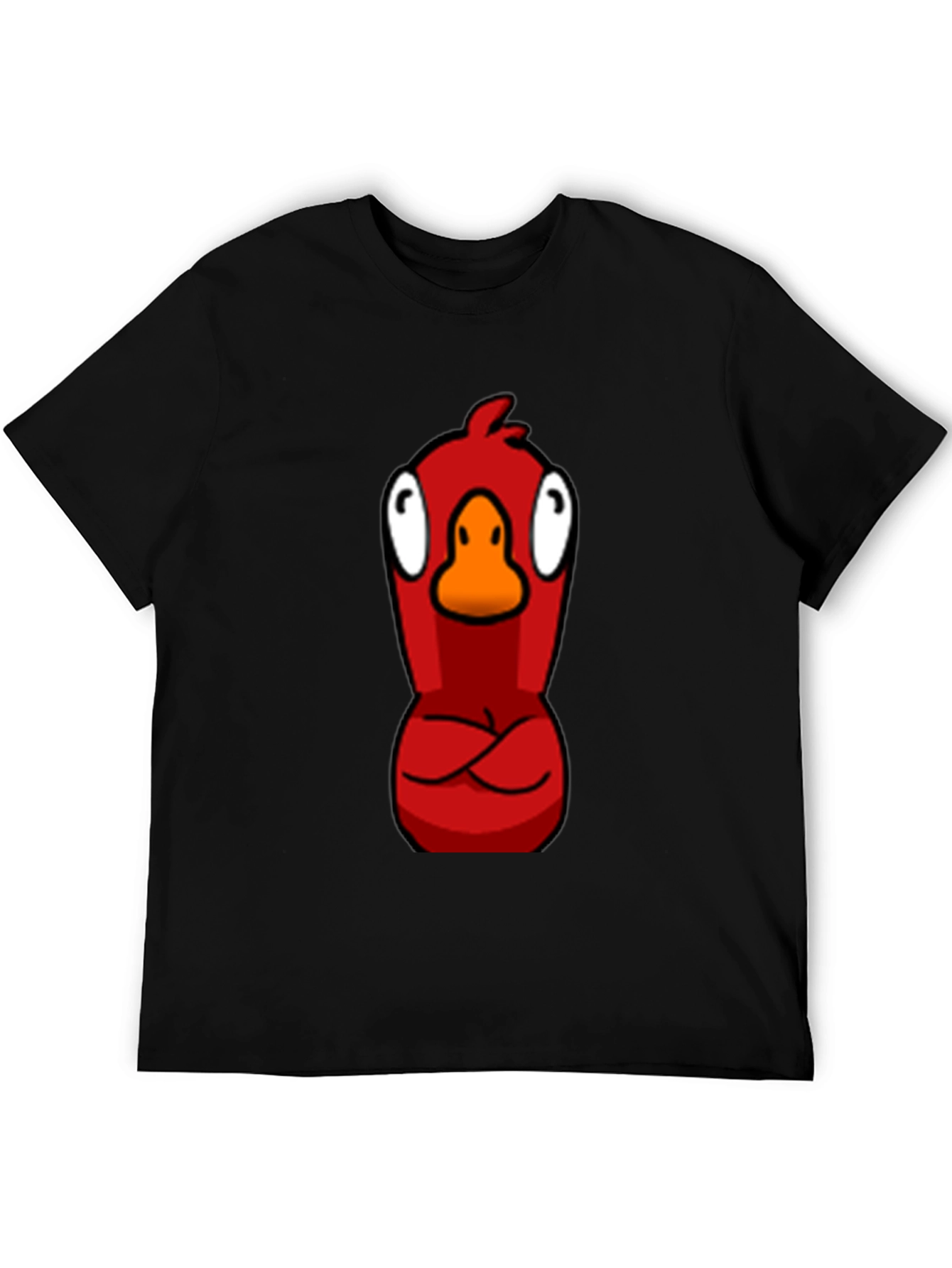 Red Angry Bird Graphic Tee - Casual Black T-Shirt