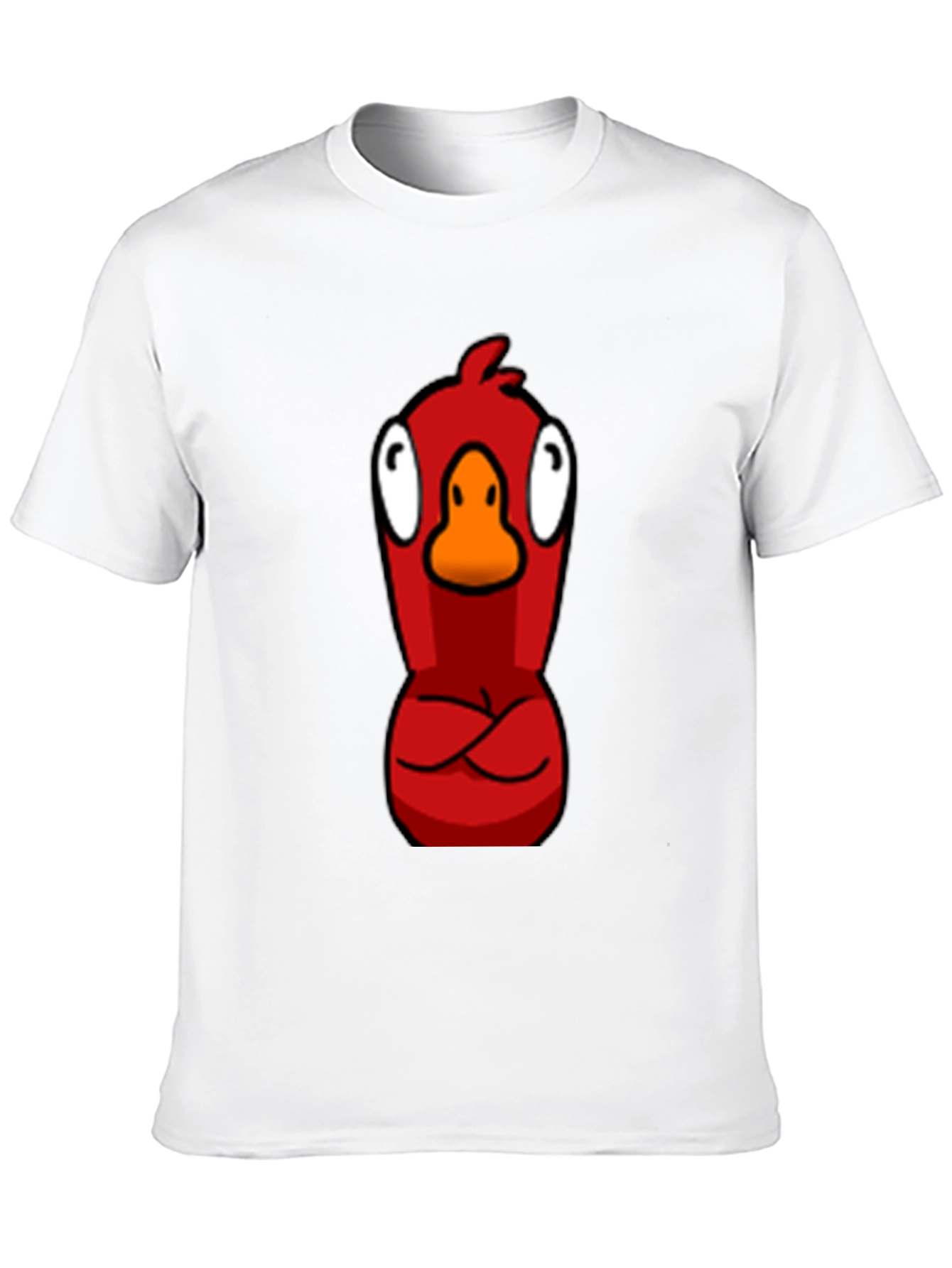 Red Angry Bird Graphic Tee - Casual Black T-Shirt