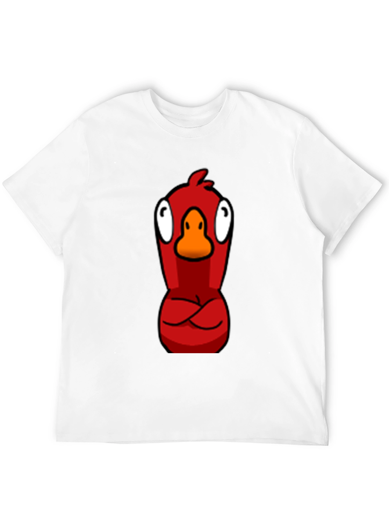 Red Angry Bird Graphic Tee - Casual Black T-Shirt