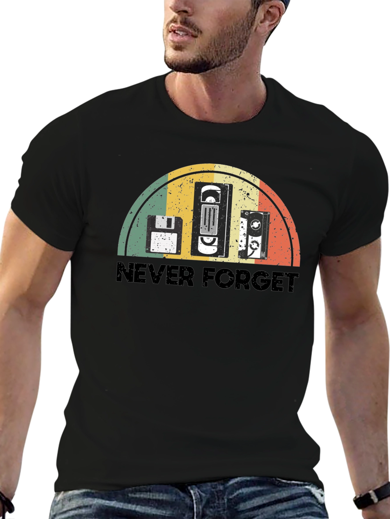 Retro Never Forget Tech T-Shirt