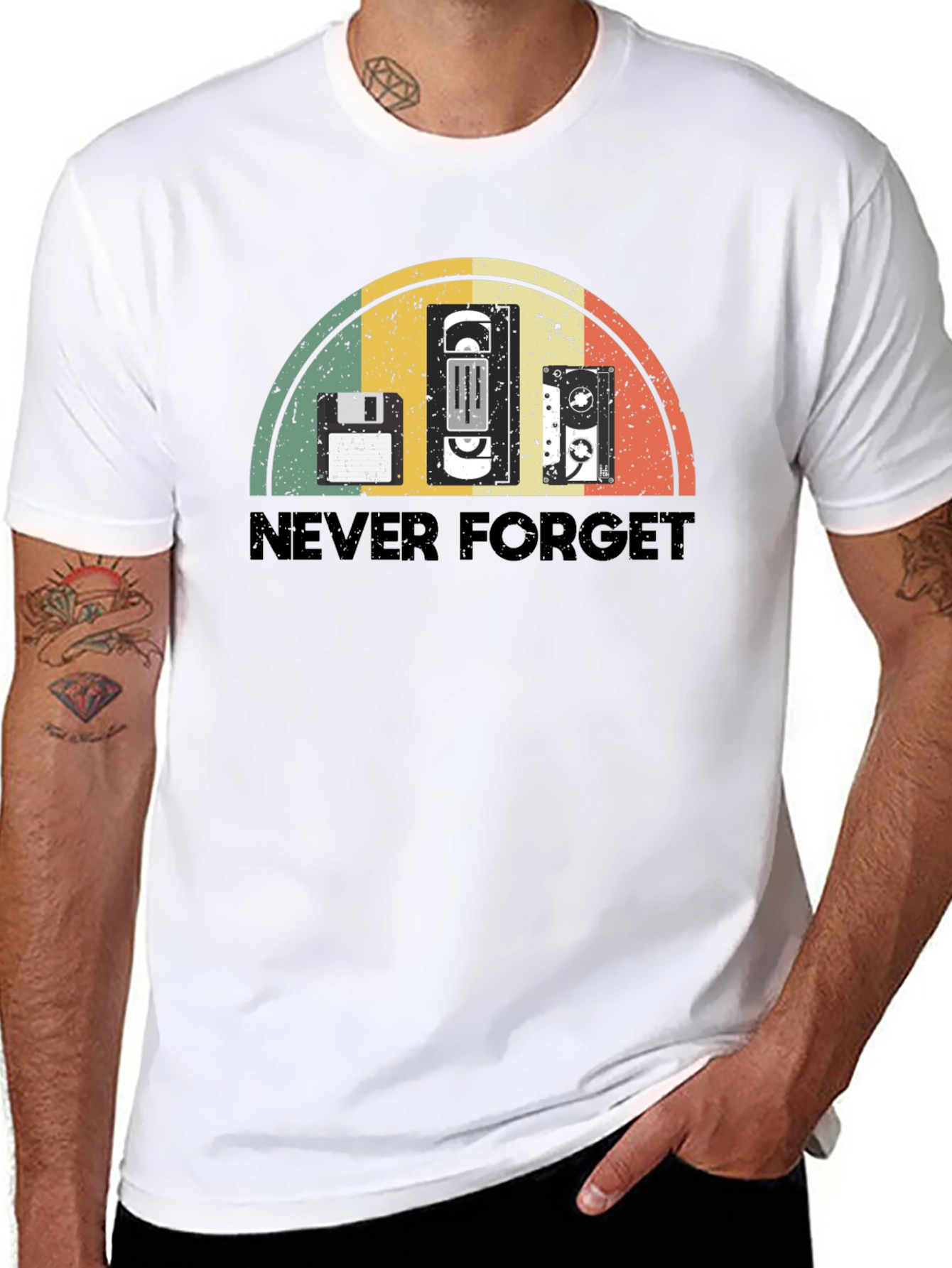 Retro Never Forget Tech T-Shirt