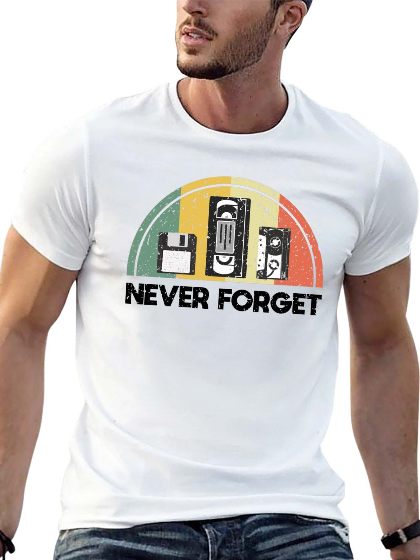 Retro Never Forget Tech T-Shirt