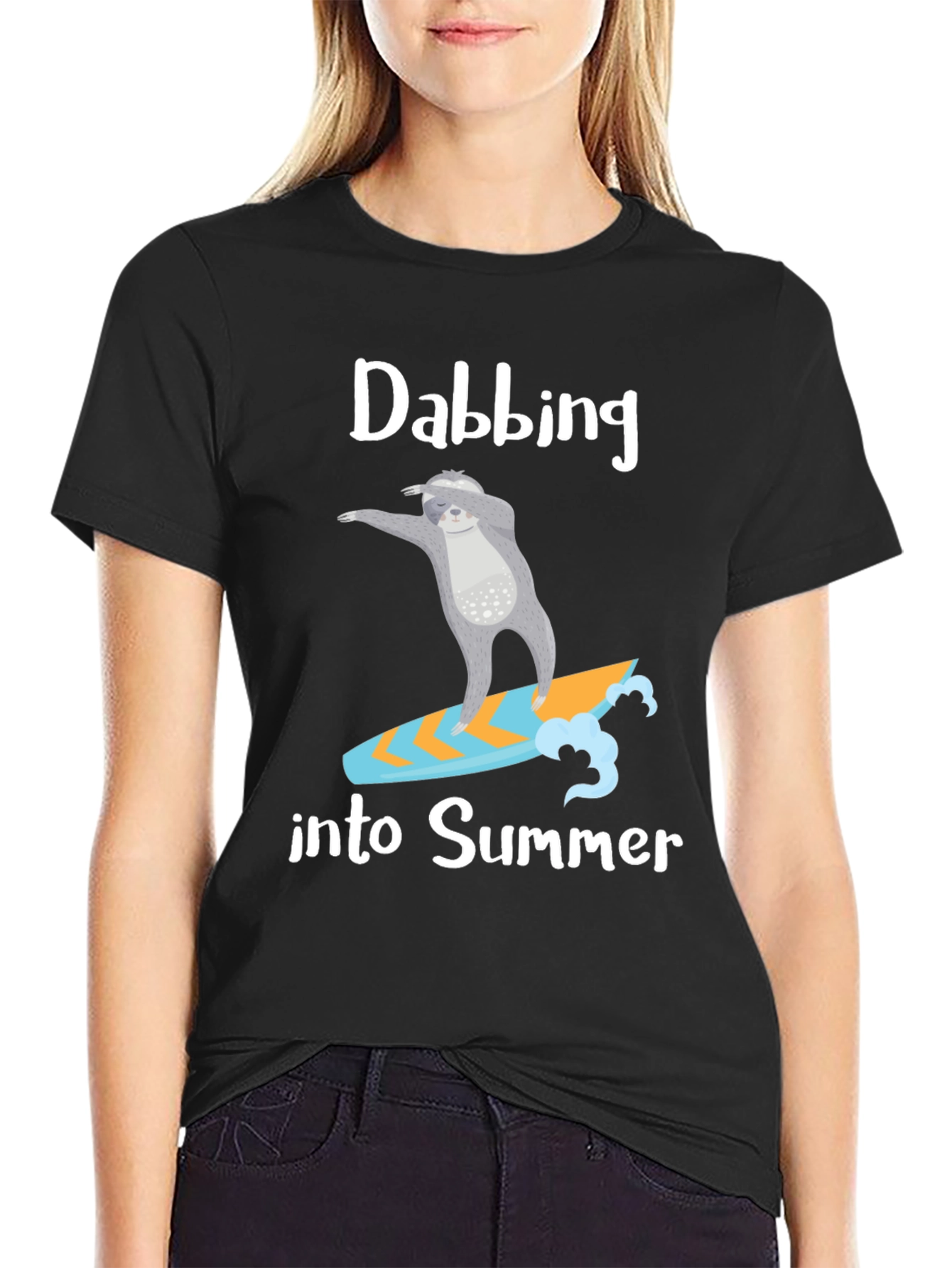 Dabbing Sloth Summer T-Shirt - Surfing Tee