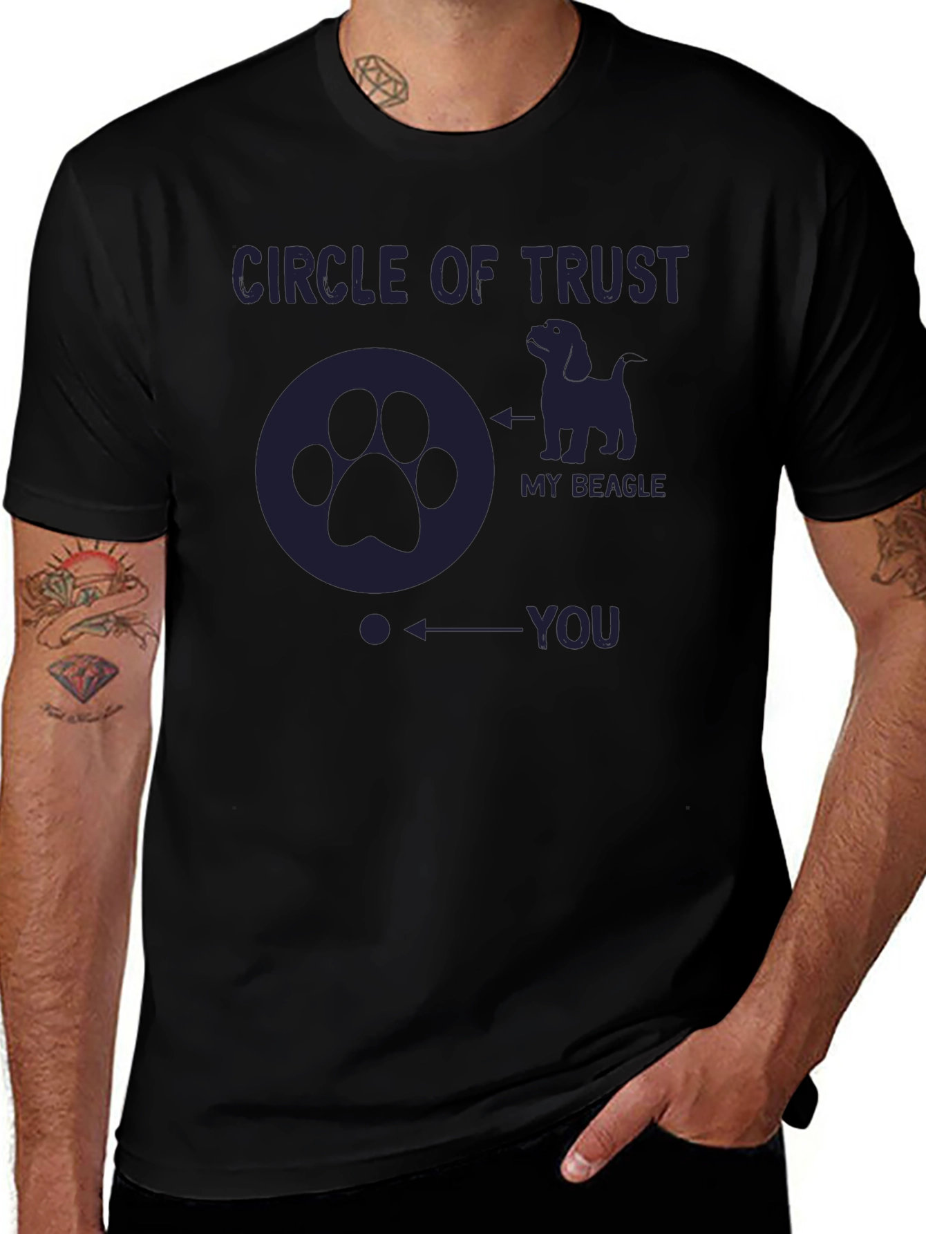 Circle of Trust Beagle T-Shirt Funny Dog Lover Tee