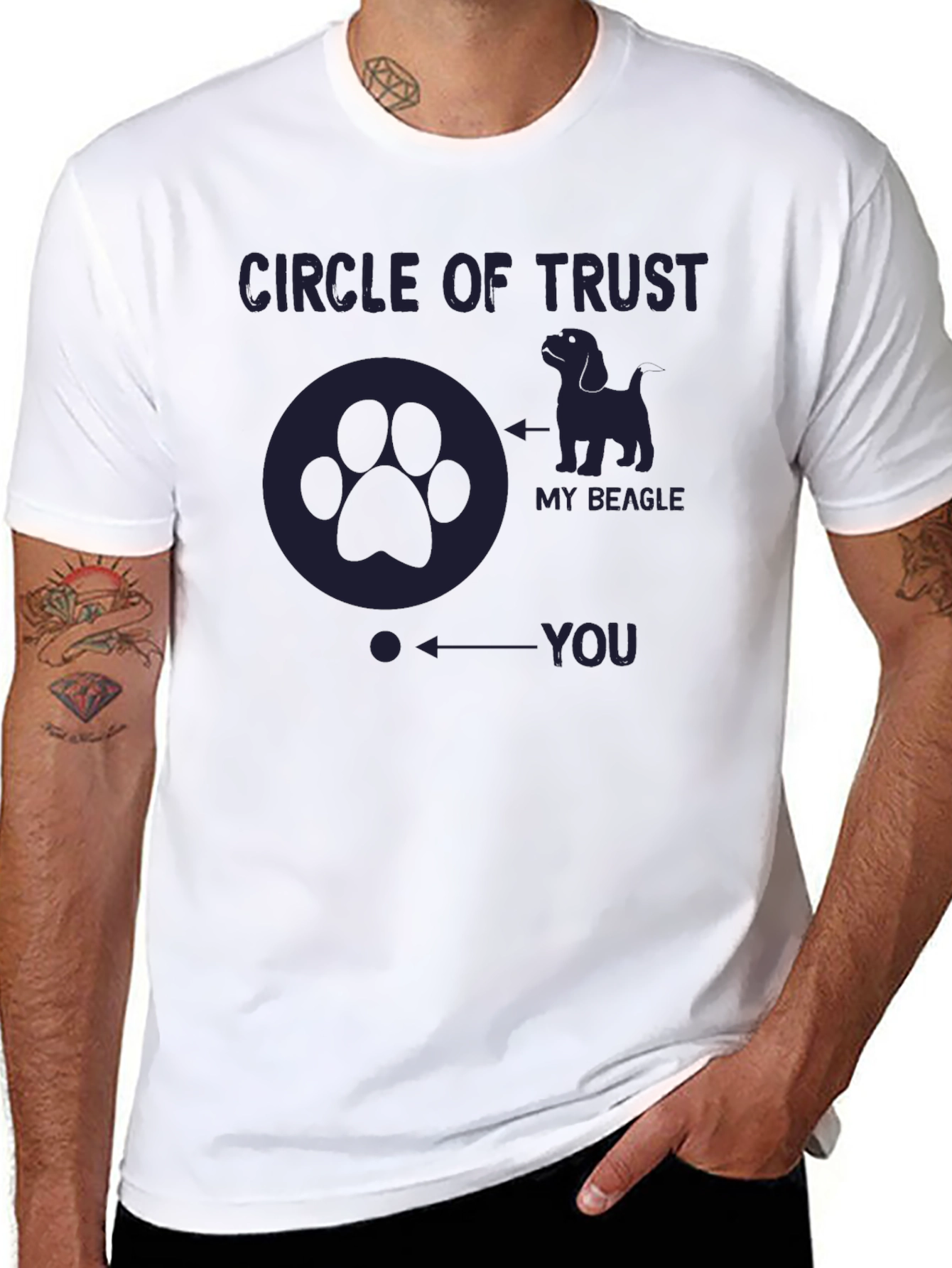Circle of Trust Beagle T-Shirt Funny Dog Lover Tee