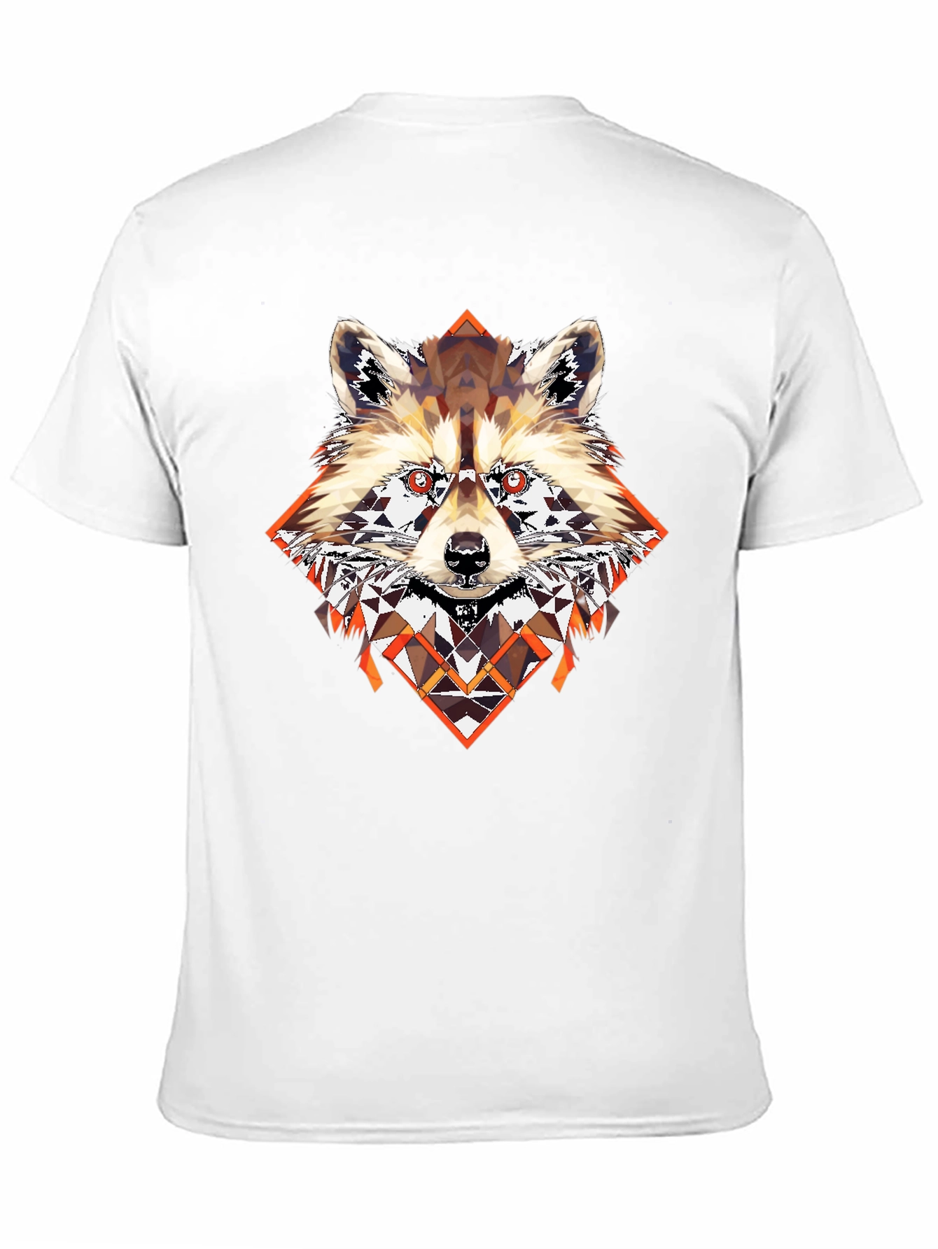 Geometric Raccoon Graphic Tee - Cool Unique Design