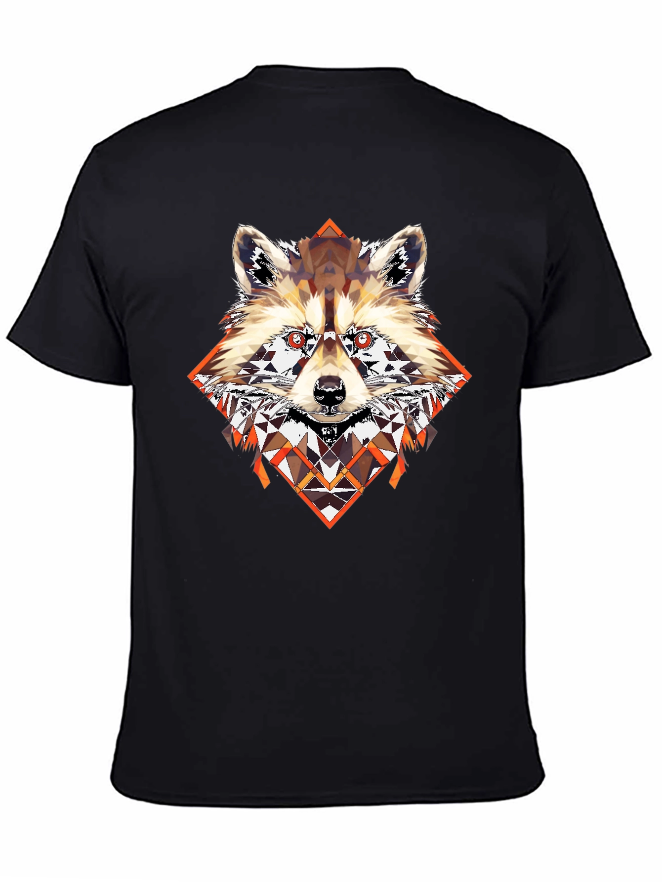 Geometric Raccoon Graphic Tee - Cool Unique Design