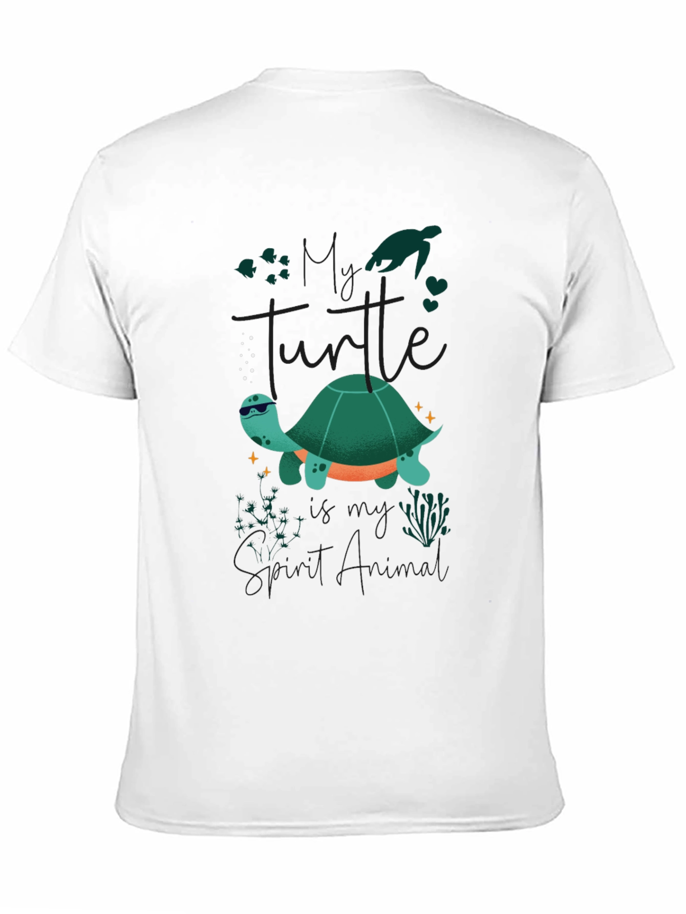 Cool Turtle Graphic Tee - Black Casual T-Shirt