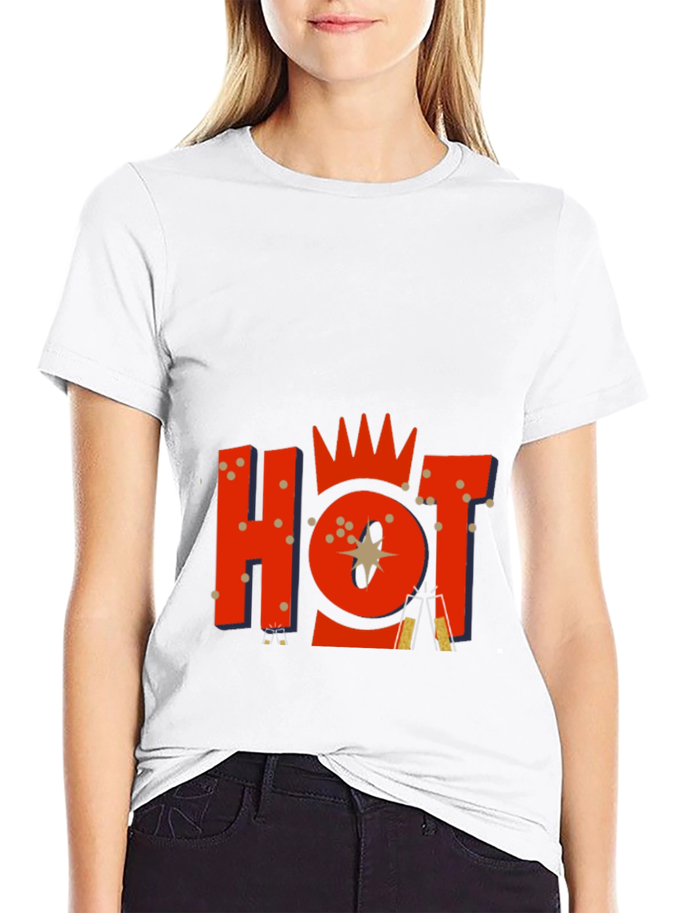 Mens Black Graphic Tee - HOT