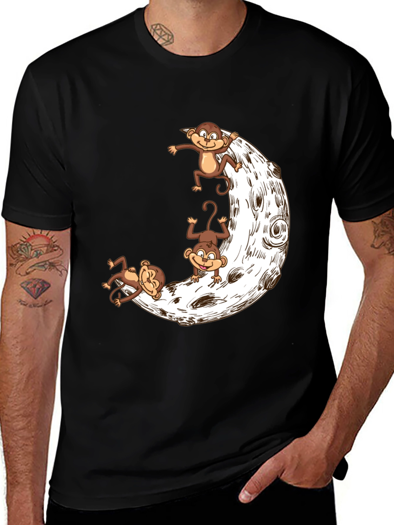 Monkey Moon Graphic Tee - Fun & Unique Design