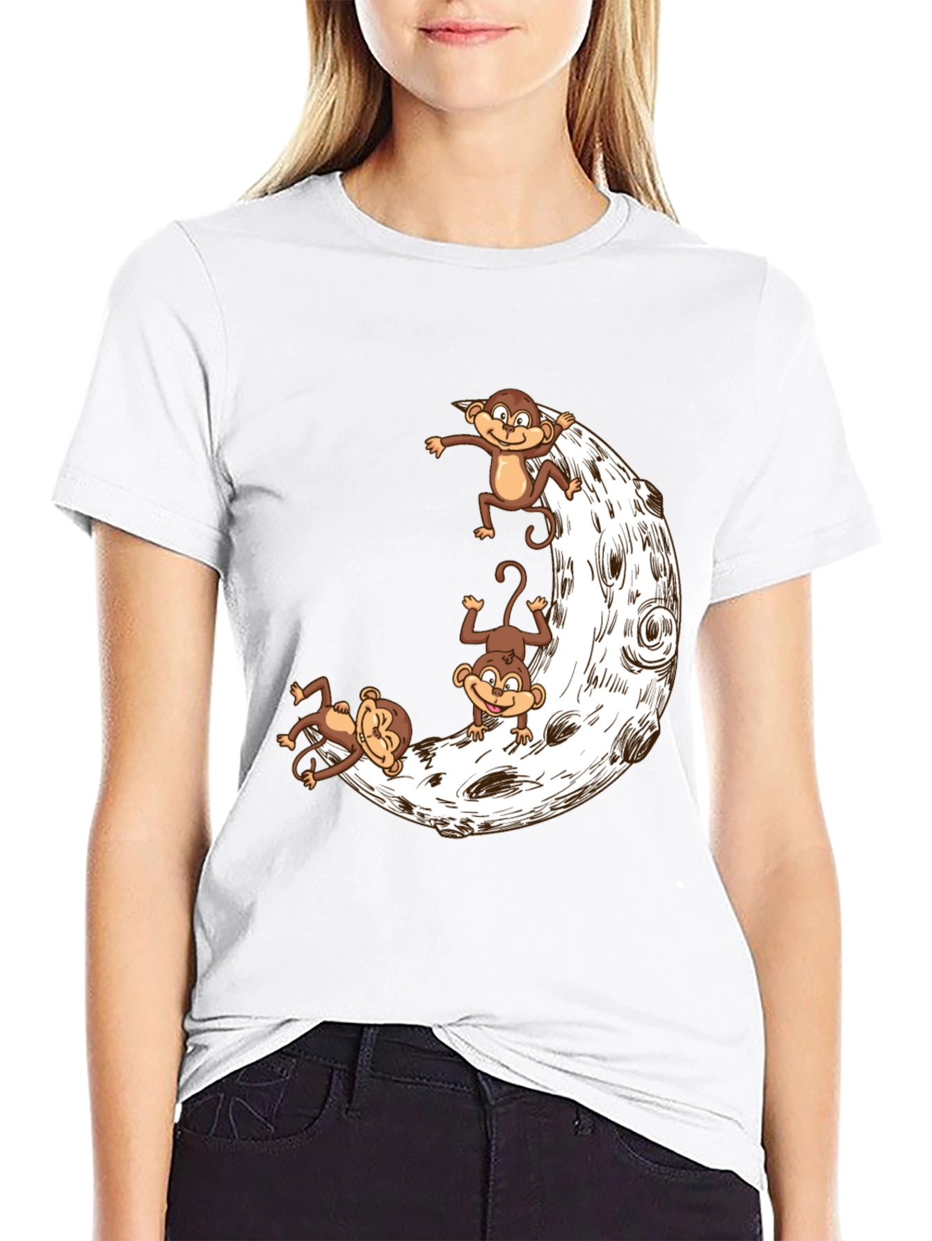 Monkey Moon Graphic Tee - Fun & Unique Design