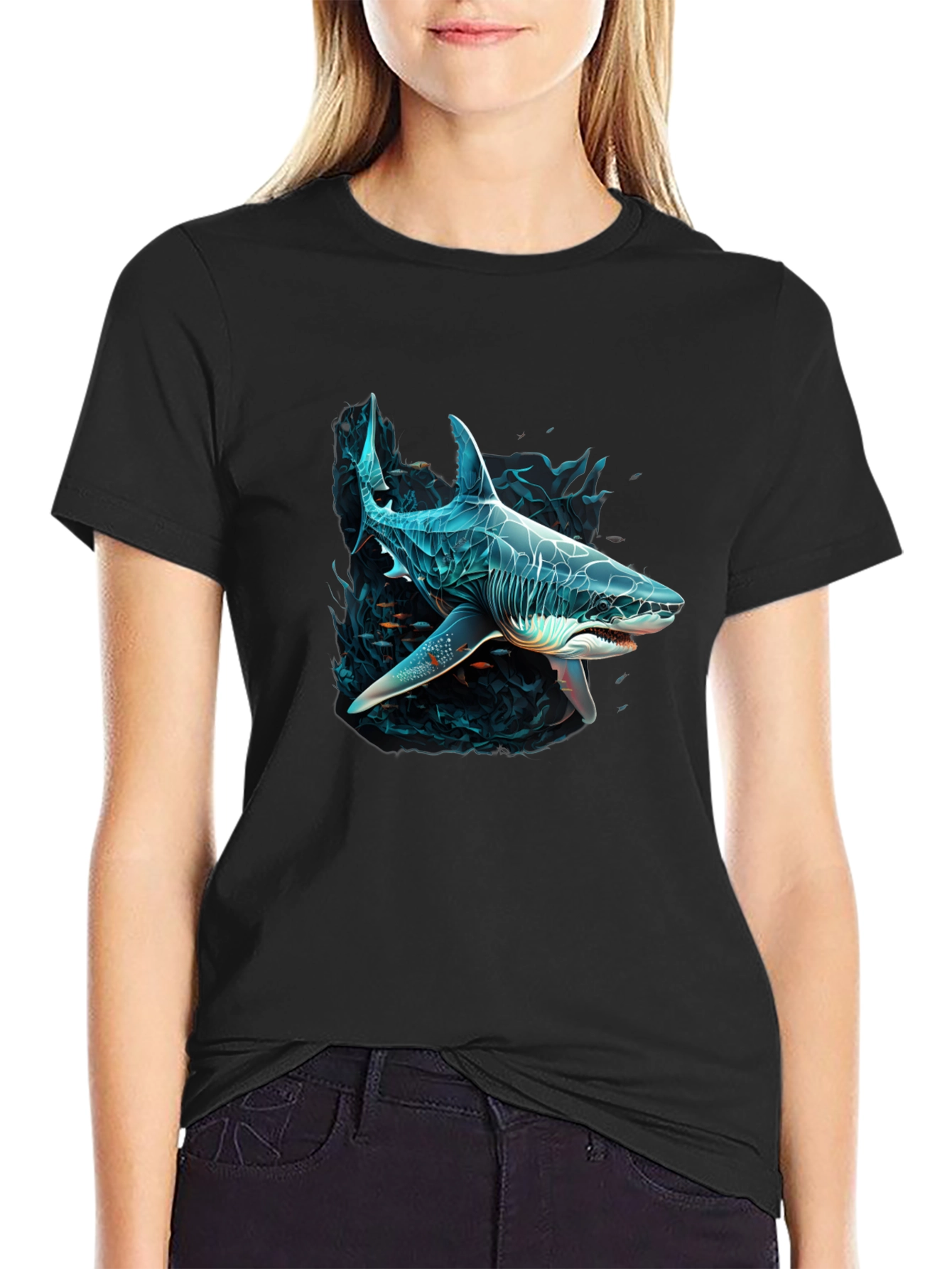 Shark Graphic Tee - Cool Ocean Design