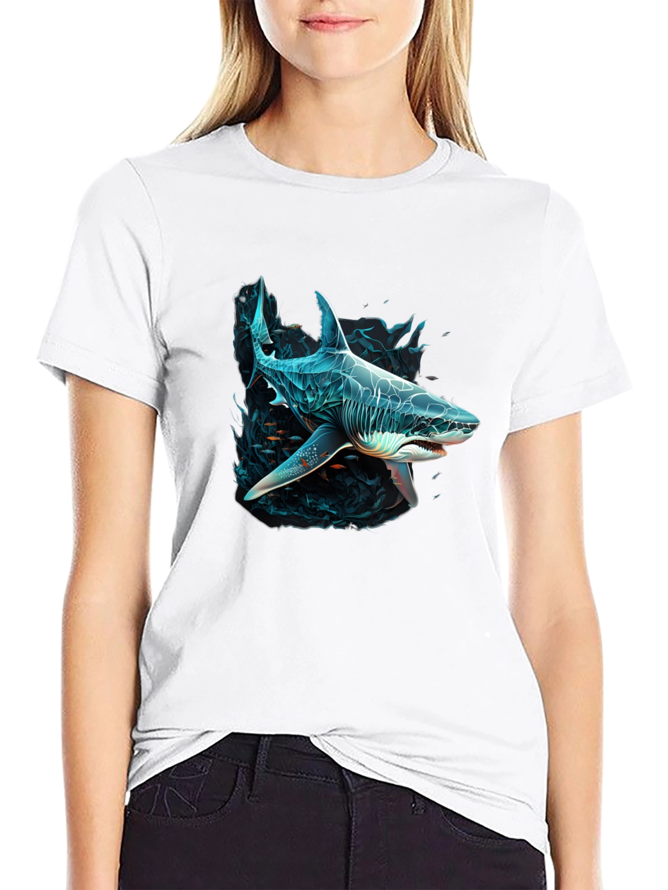 Shark Graphic Tee - Cool Ocean Design