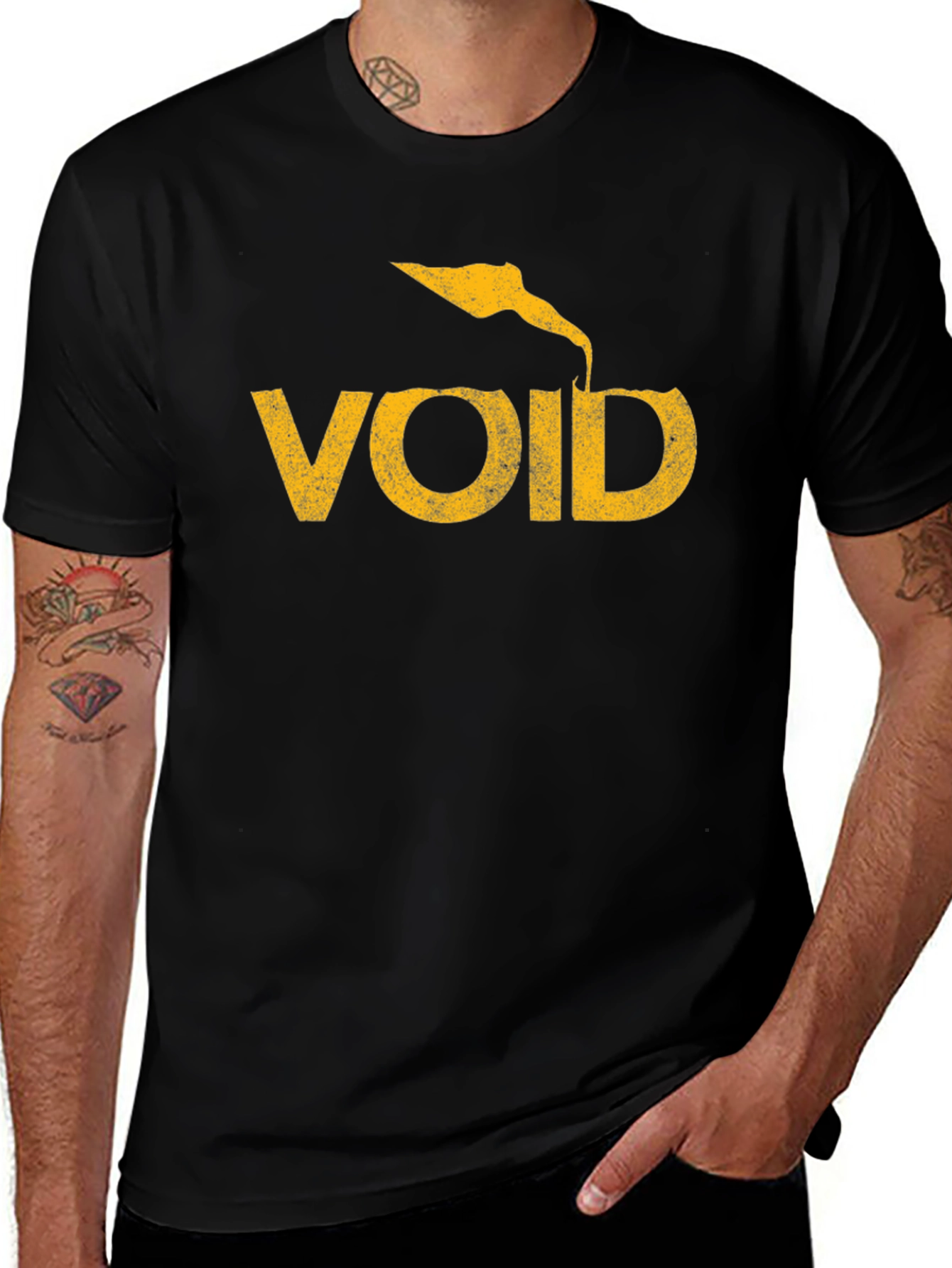 Void Graphic Tee - Black Cotton T-Shirt