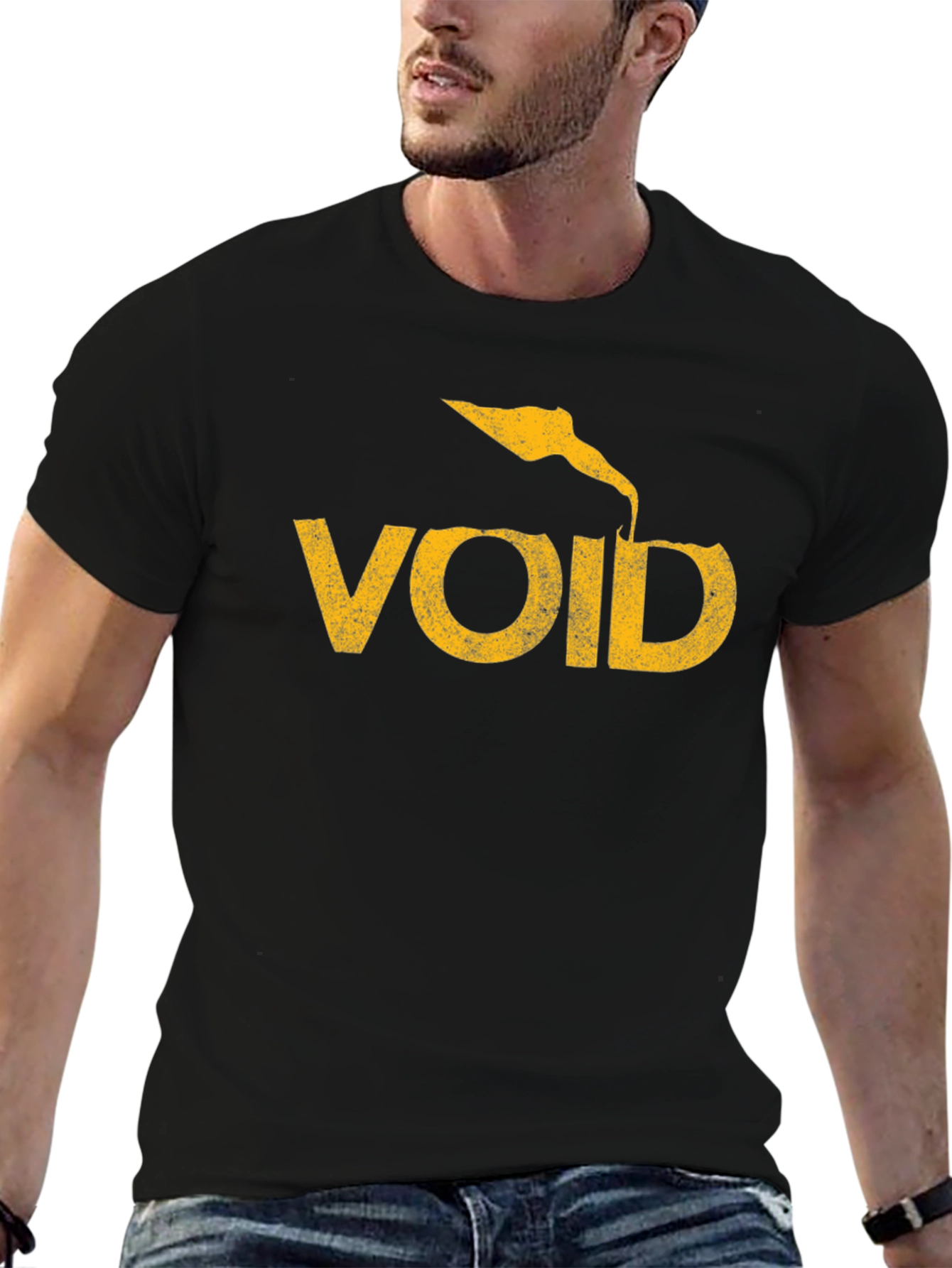 Void Graphic Tee - Black Cotton T-Shirt