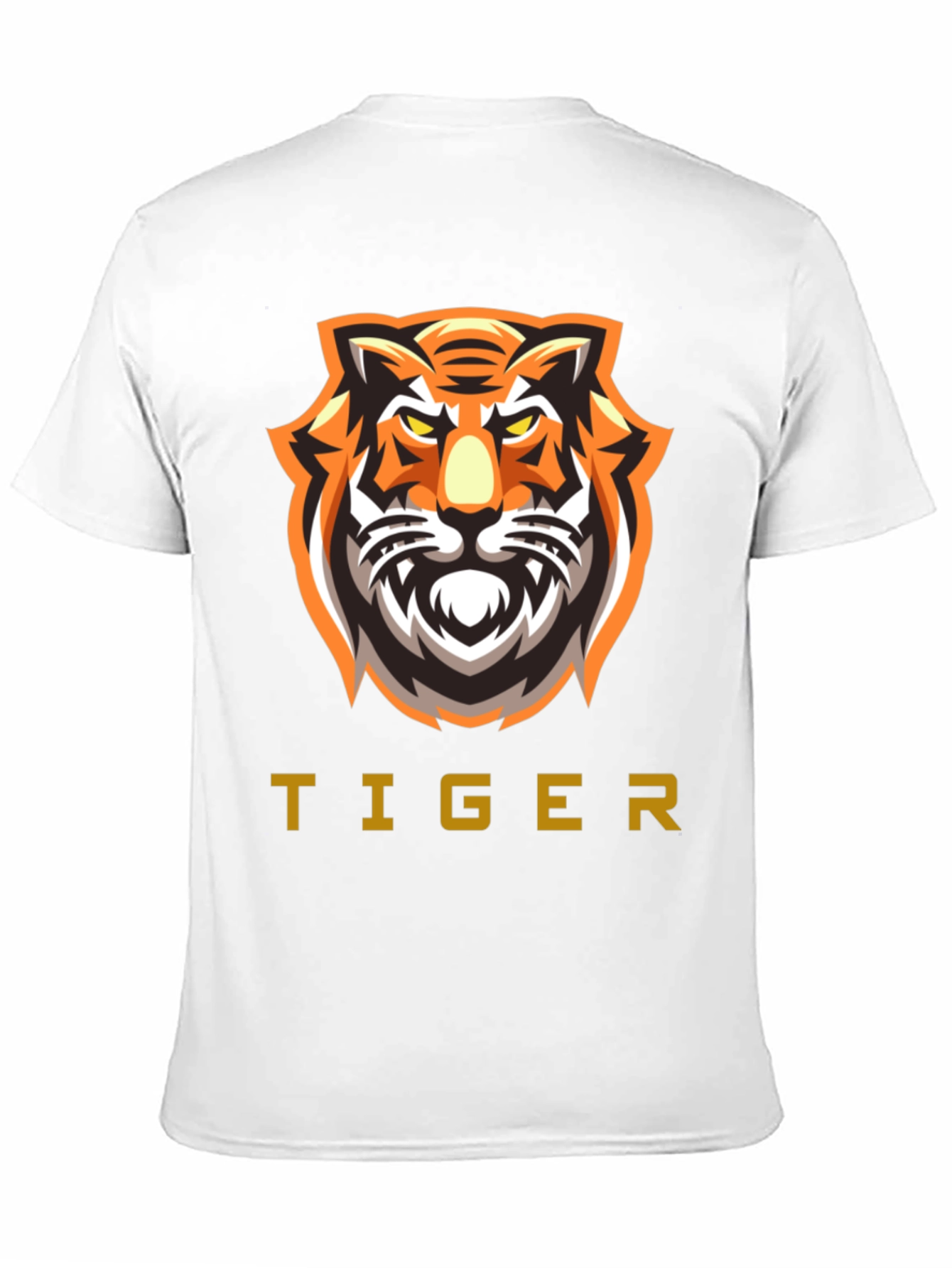 Bold Tiger Graphic Tee - Black Cotton T-Shirt