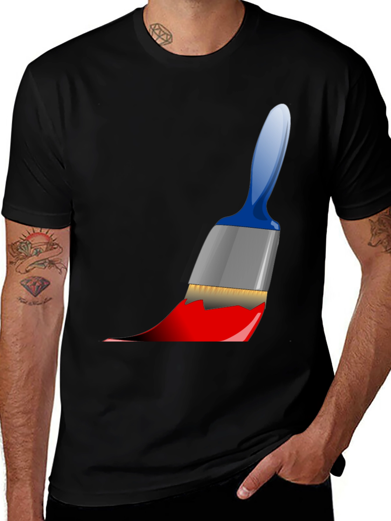 Paint Brush Graphic Tee - Artist Style