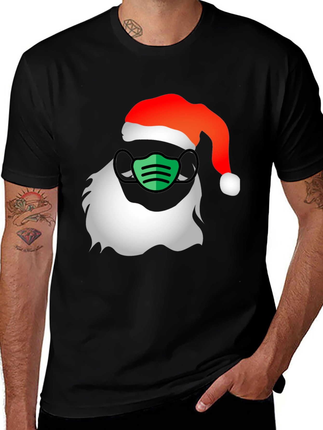Santa Mask T-Shirt - Holiday Cheer with a Twist!