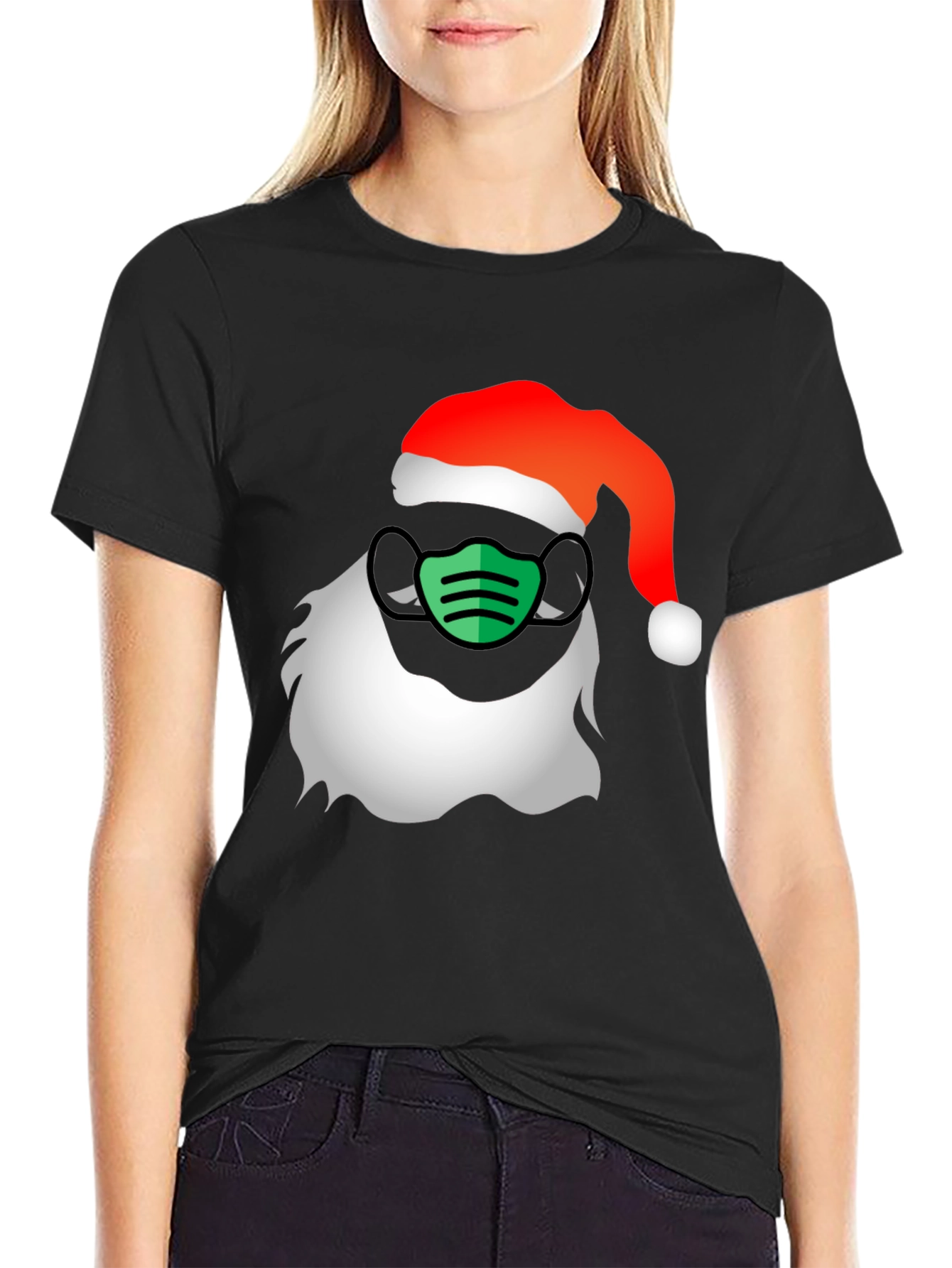 Santa Mask T-Shirt - Holiday Cheer with a Twist!