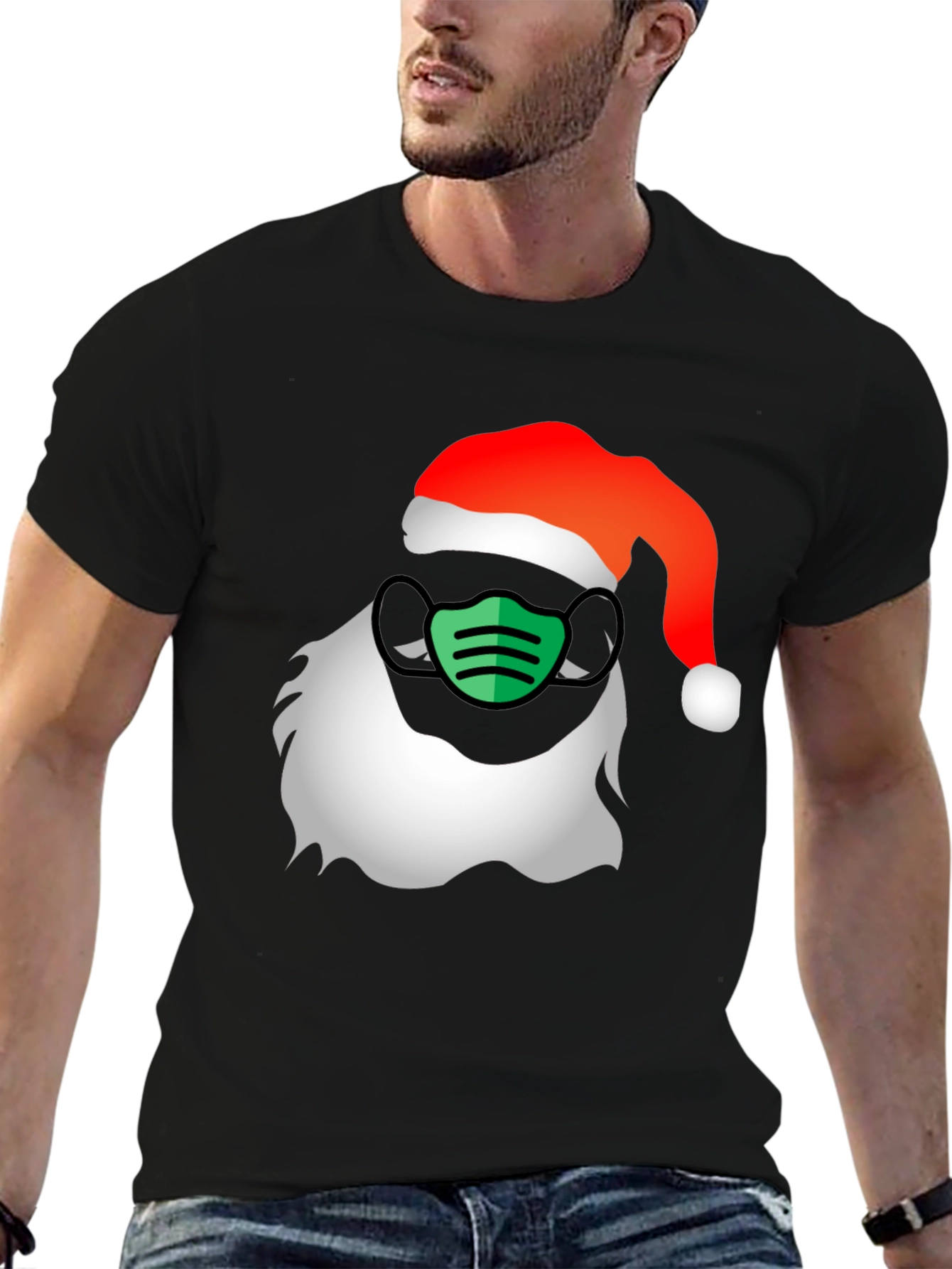 Santa Mask T-Shirt - Holiday Cheer with a Twist!