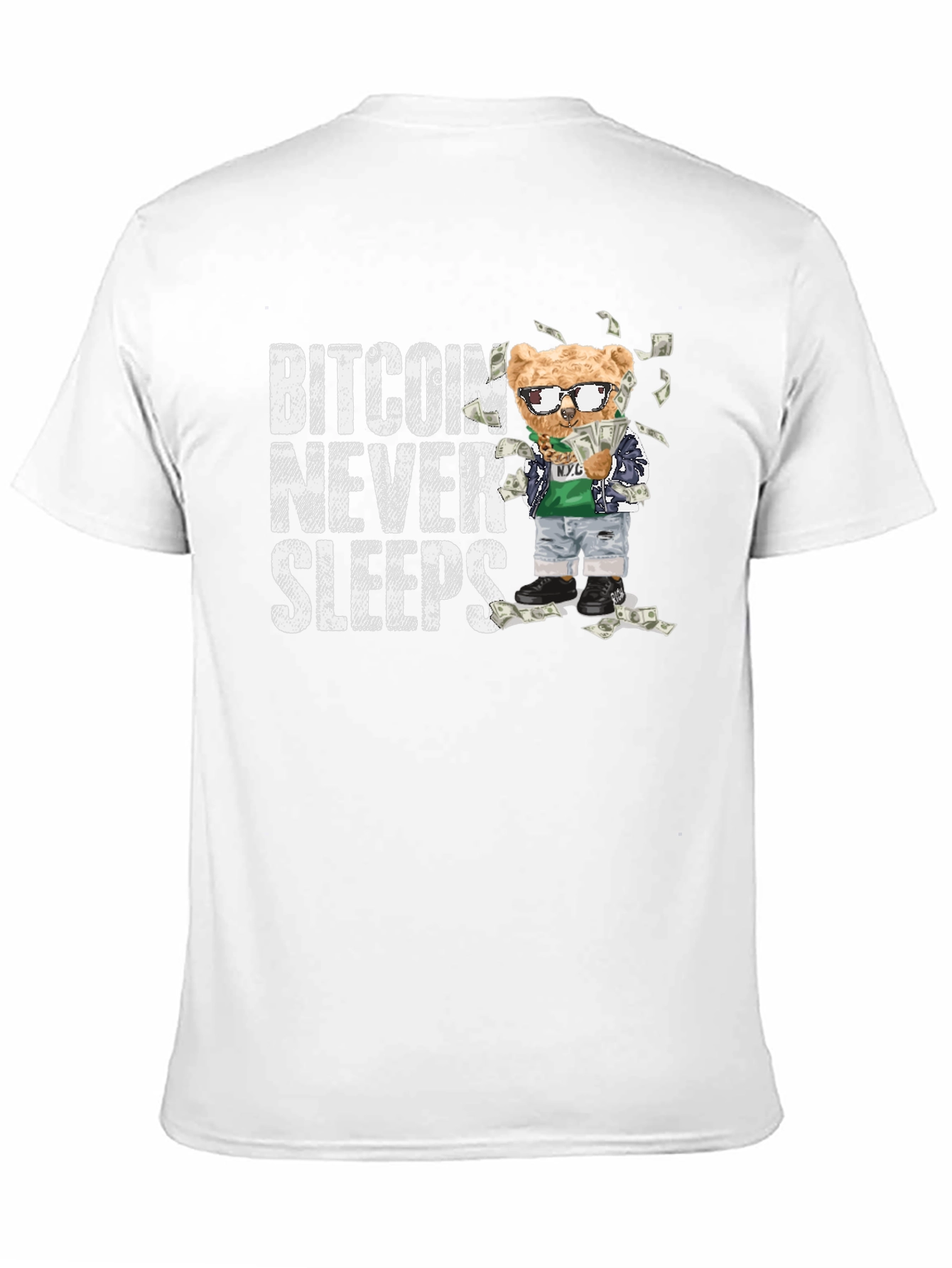 Bitcoin Never Sleeps Black T-Shirt