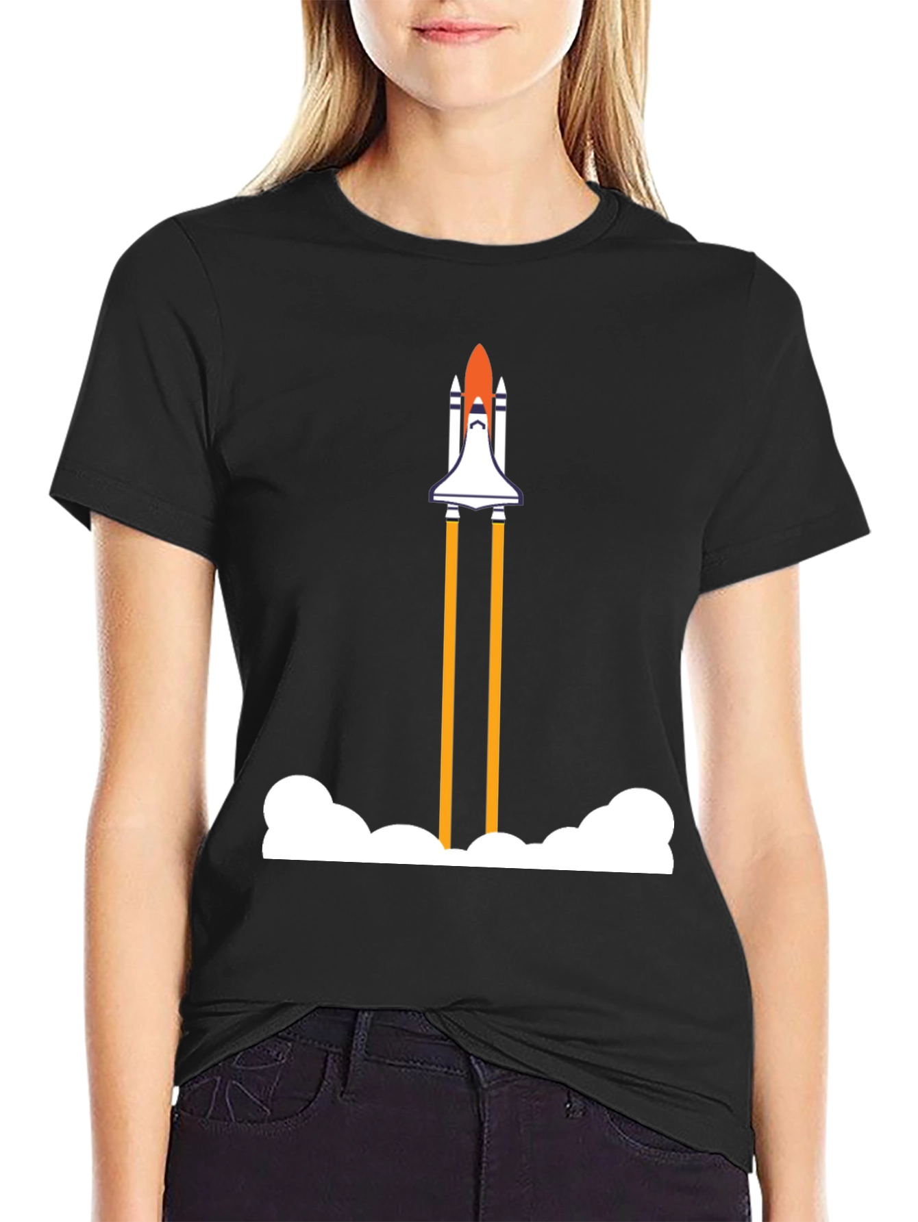 Rocket Launch Graphic Tee - Cool Space Shuttle Shirt