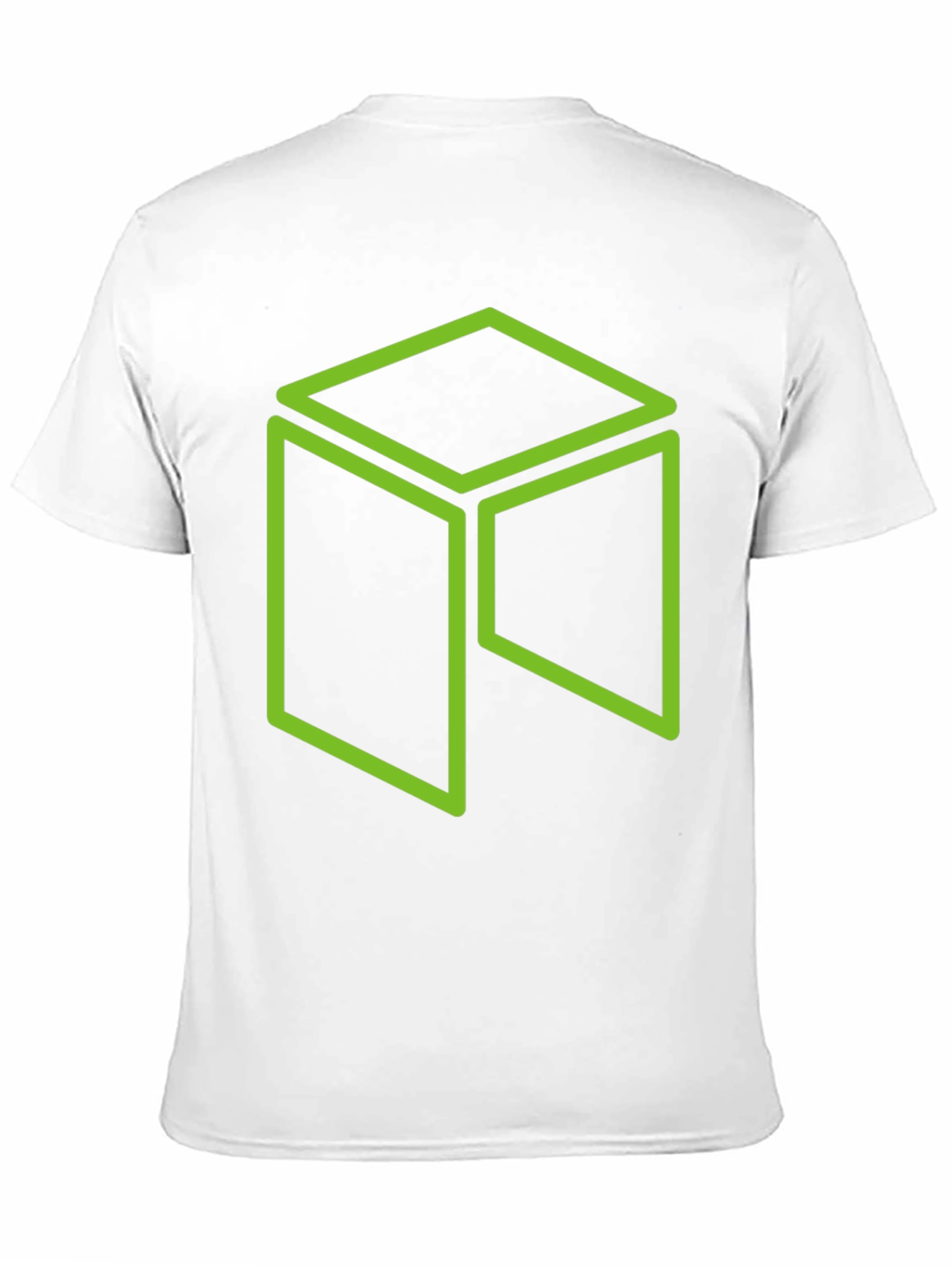 Neon Green Cube Graphic Black T-Shirt