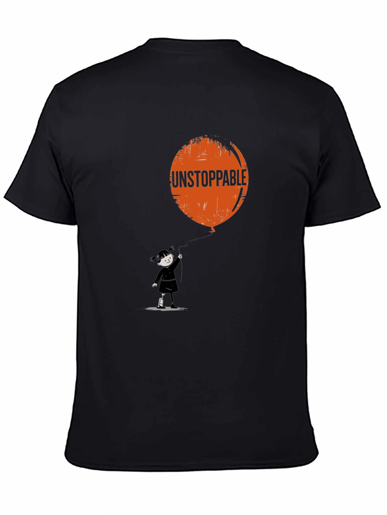 Unstoppable Balloon Graphic Tee - Black Cotton Shirt