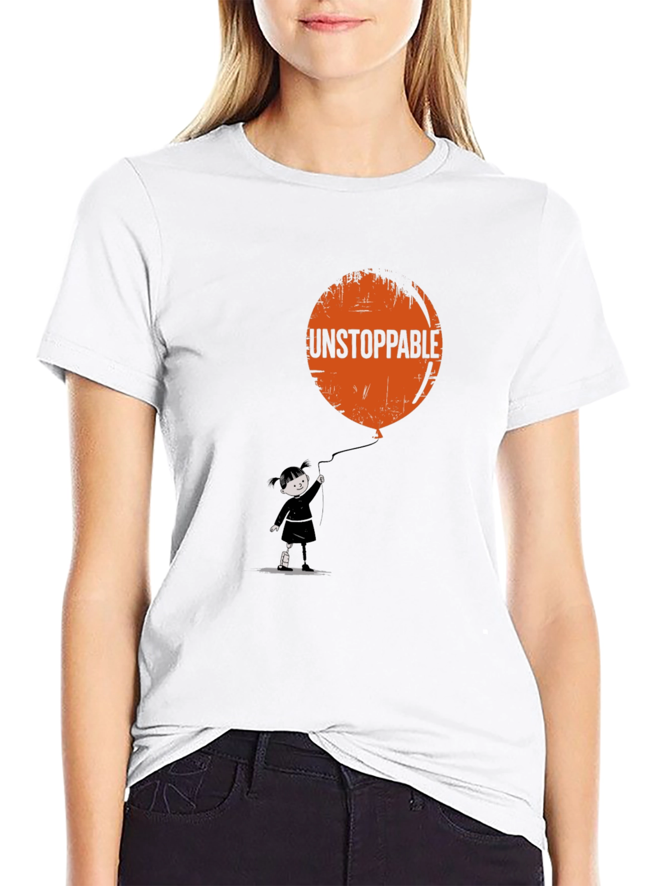 Unstoppable Balloon Graphic Tee - Black Cotton Shirt