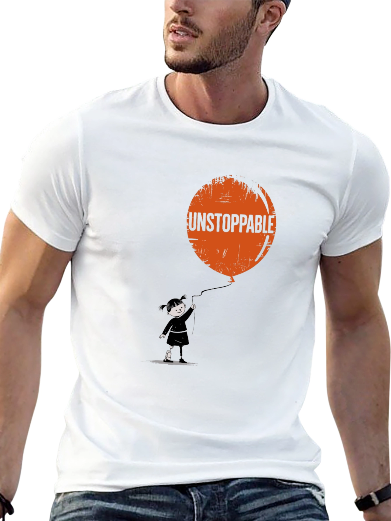 Unstoppable Balloon Graphic Tee - Black Cotton Shirt