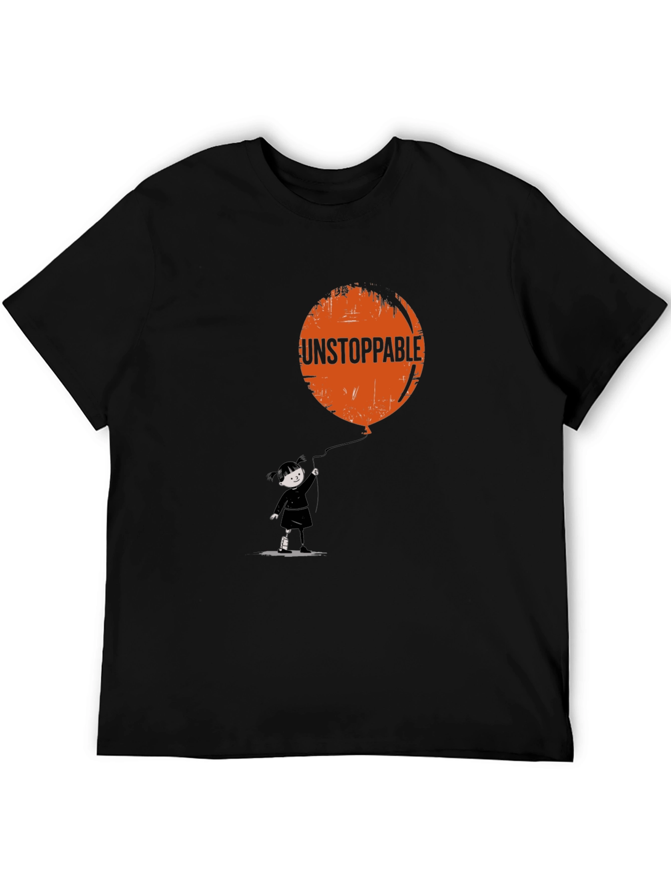 Unstoppable Balloon Graphic Tee - Black Cotton Shirt