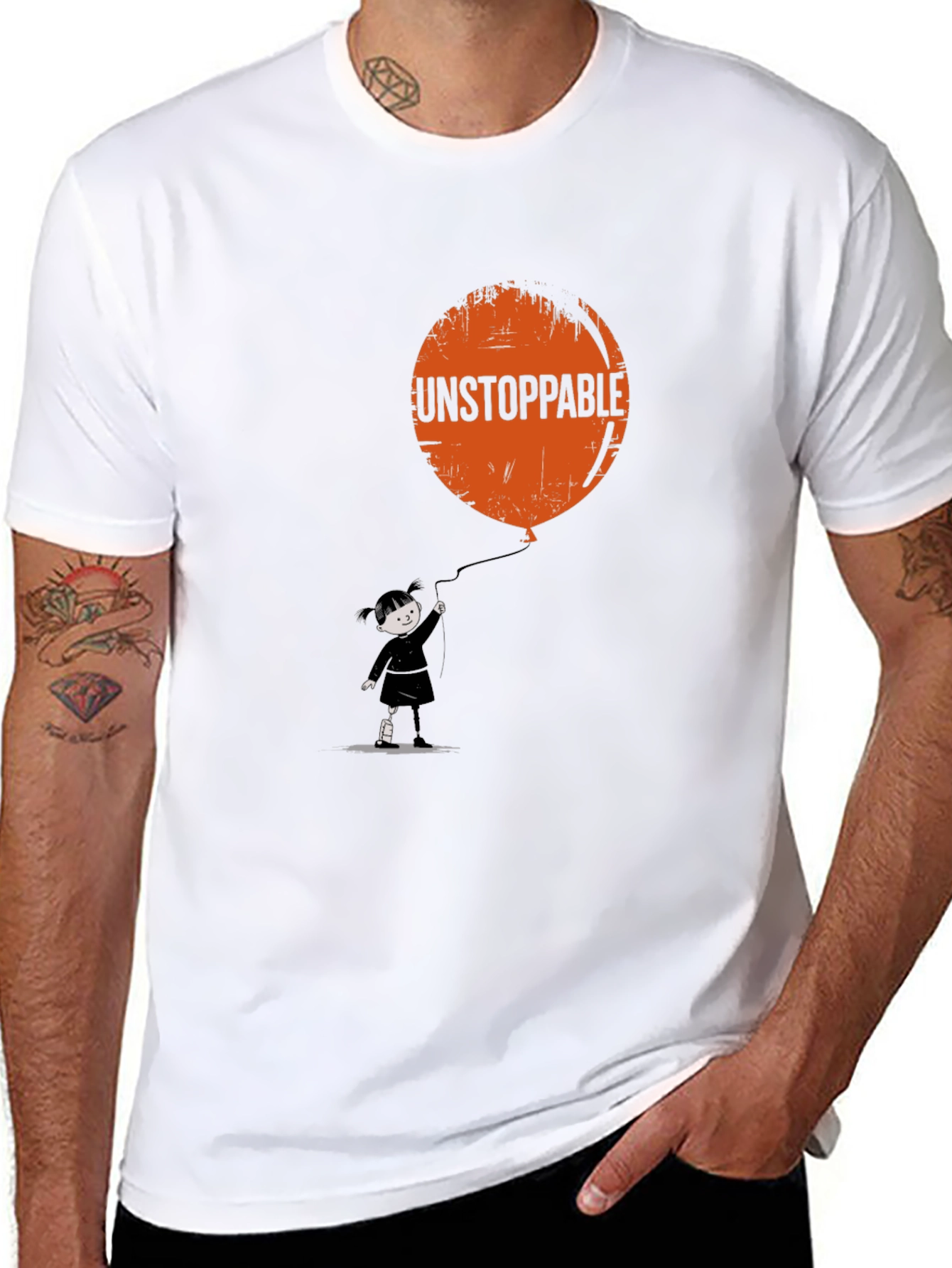 Unstoppable Balloon Graphic Tee - Black Cotton Shirt
