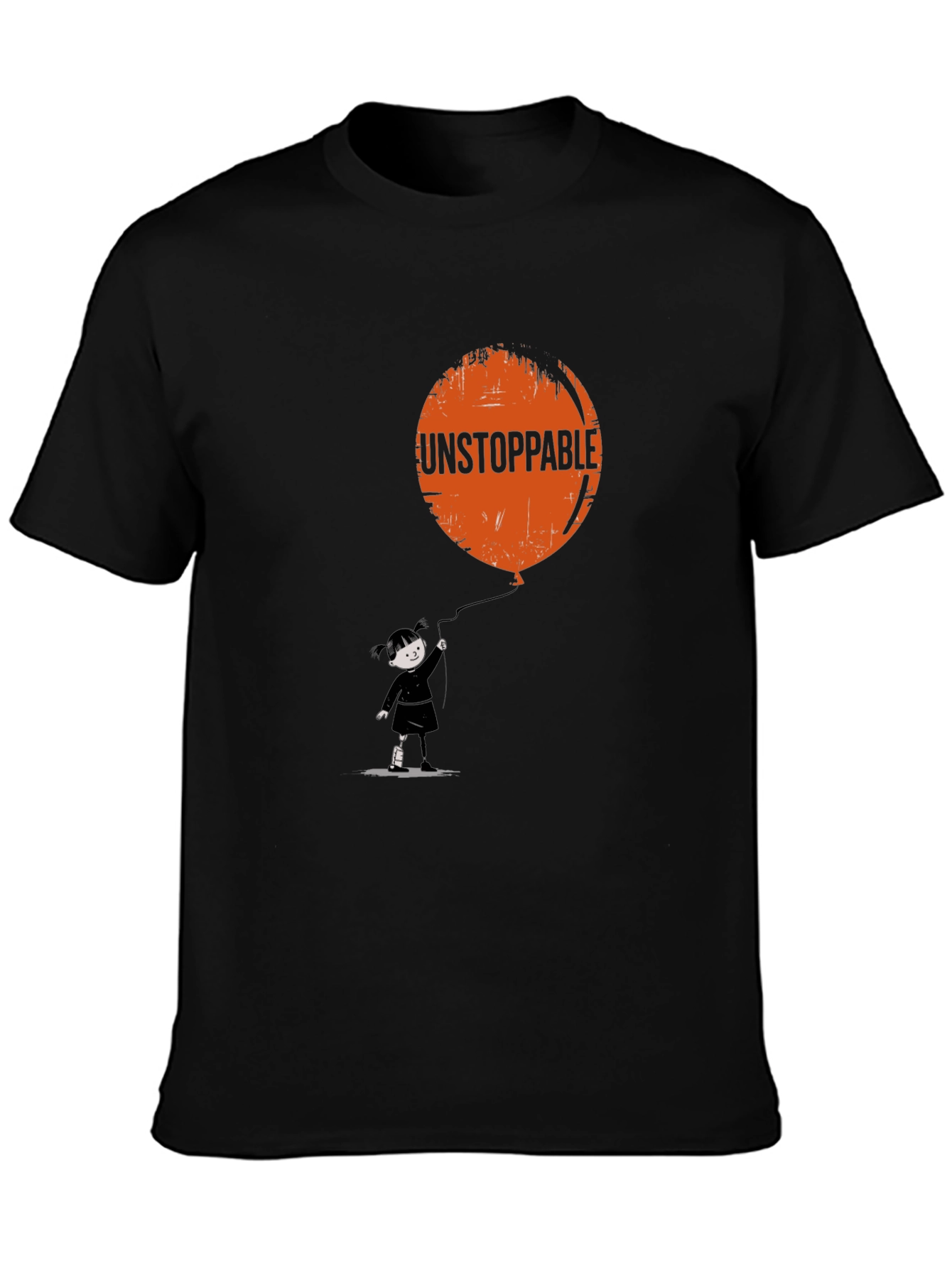 Unstoppable Balloon Graphic Tee - Black Cotton Shirt