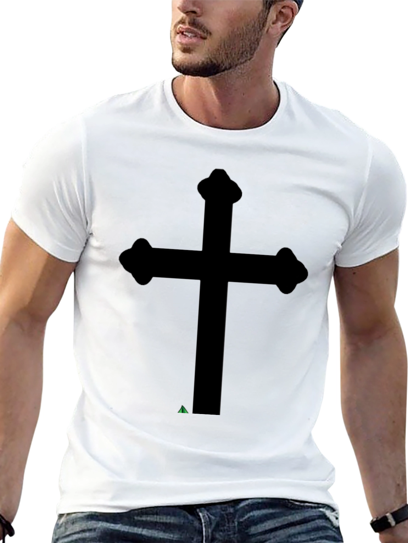 Bold Cross Graphic Tee - Classic Black T-Shirt