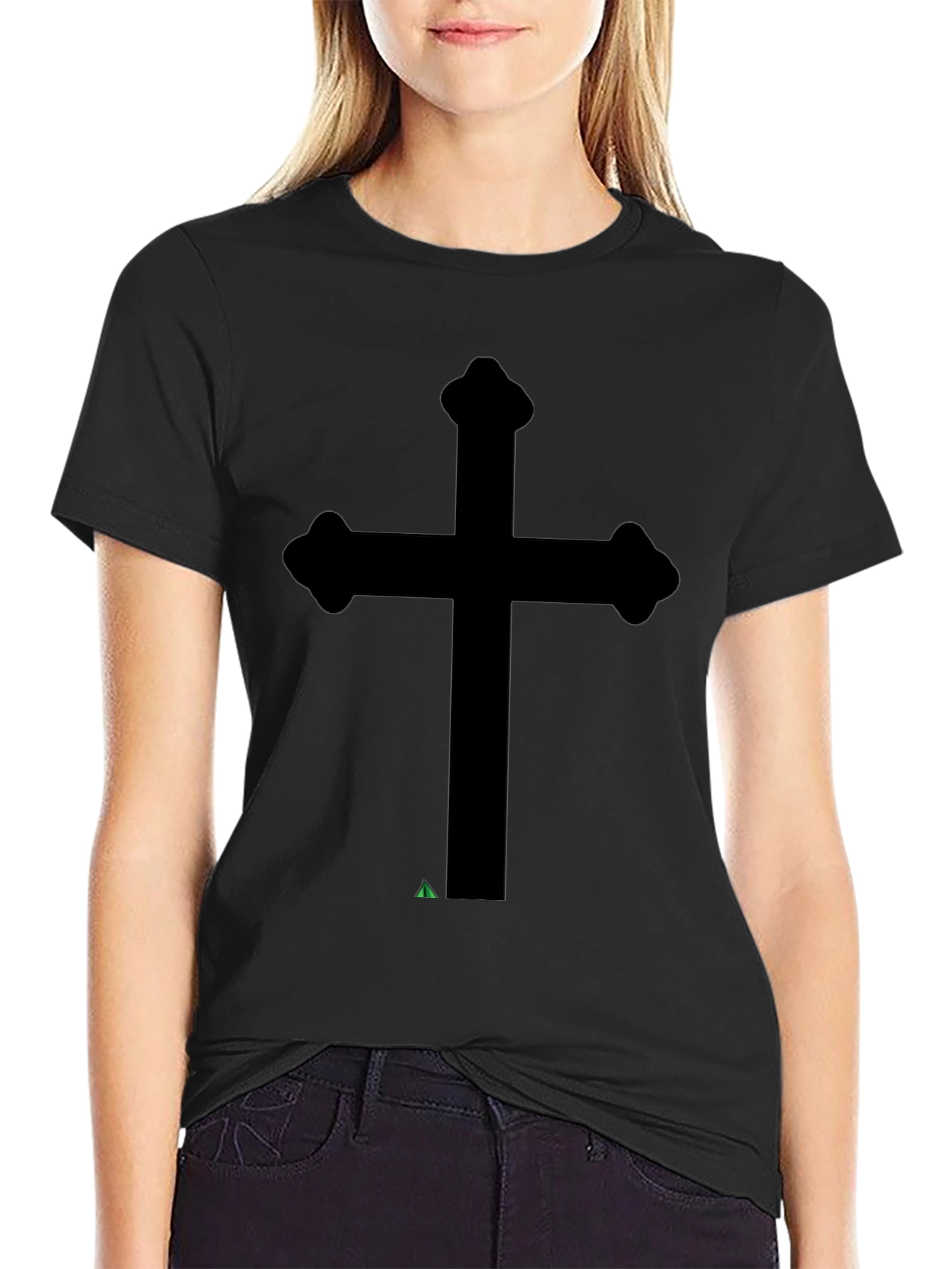 Bold Cross Graphic Tee - Classic Black T-Shirt