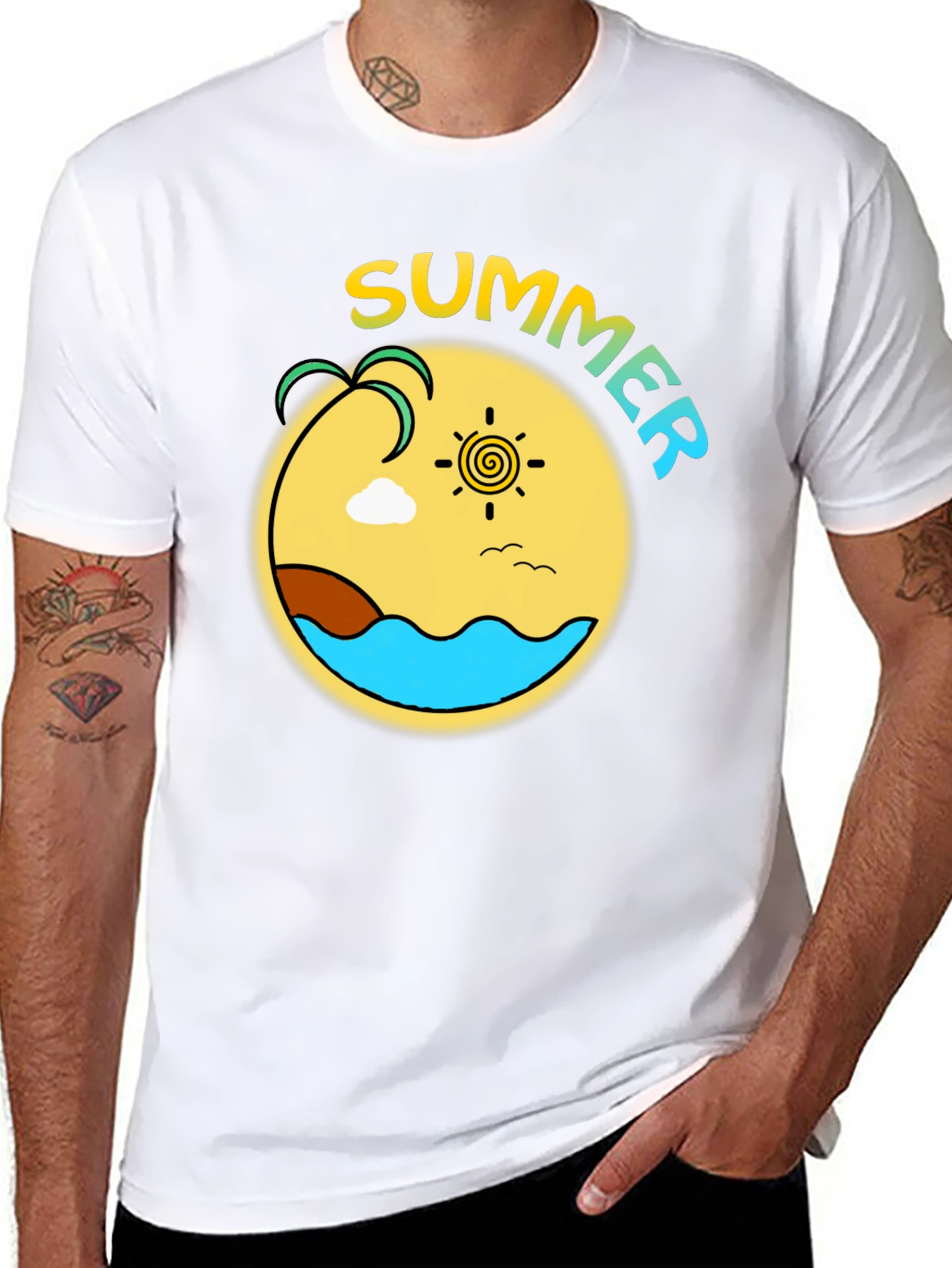Summer Beach Graphic T-Shirt
