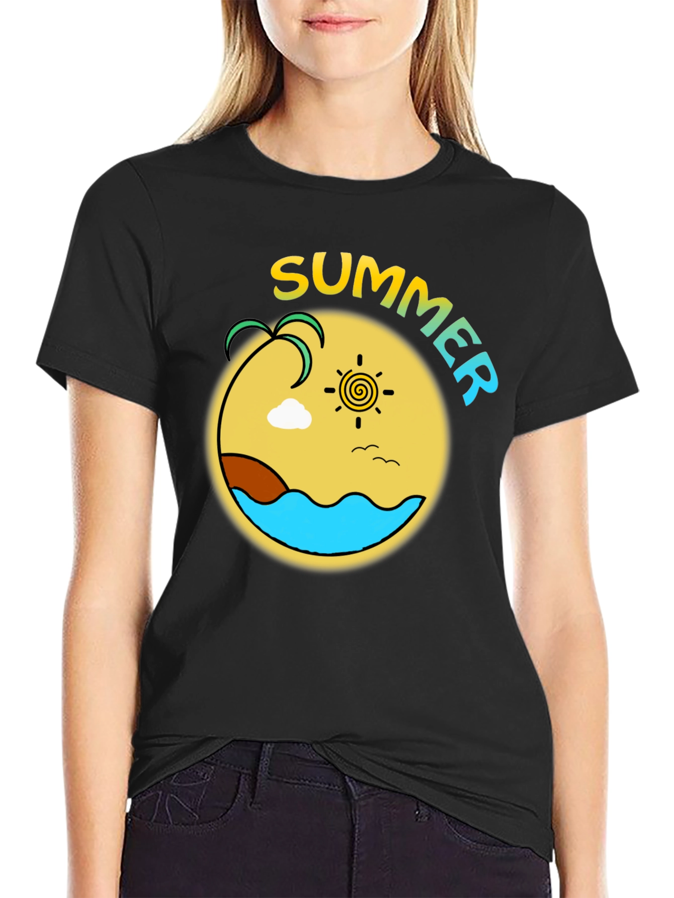 Summer Beach Graphic T-Shirt