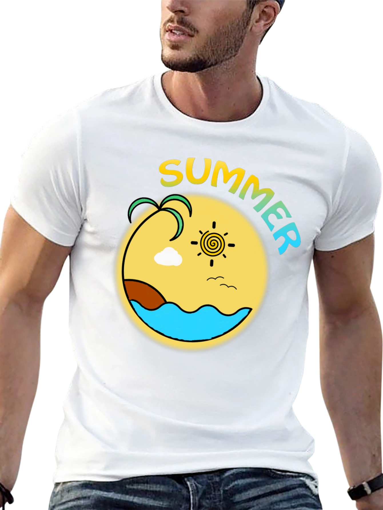 Summer Beach Graphic T-Shirt